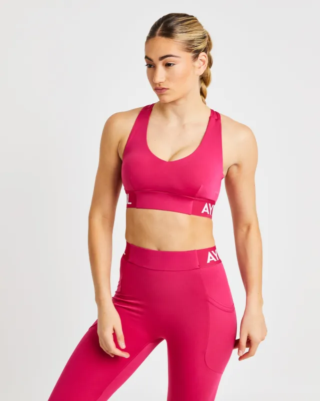 Training Sports Bra - Raspberry sold by AYBL
