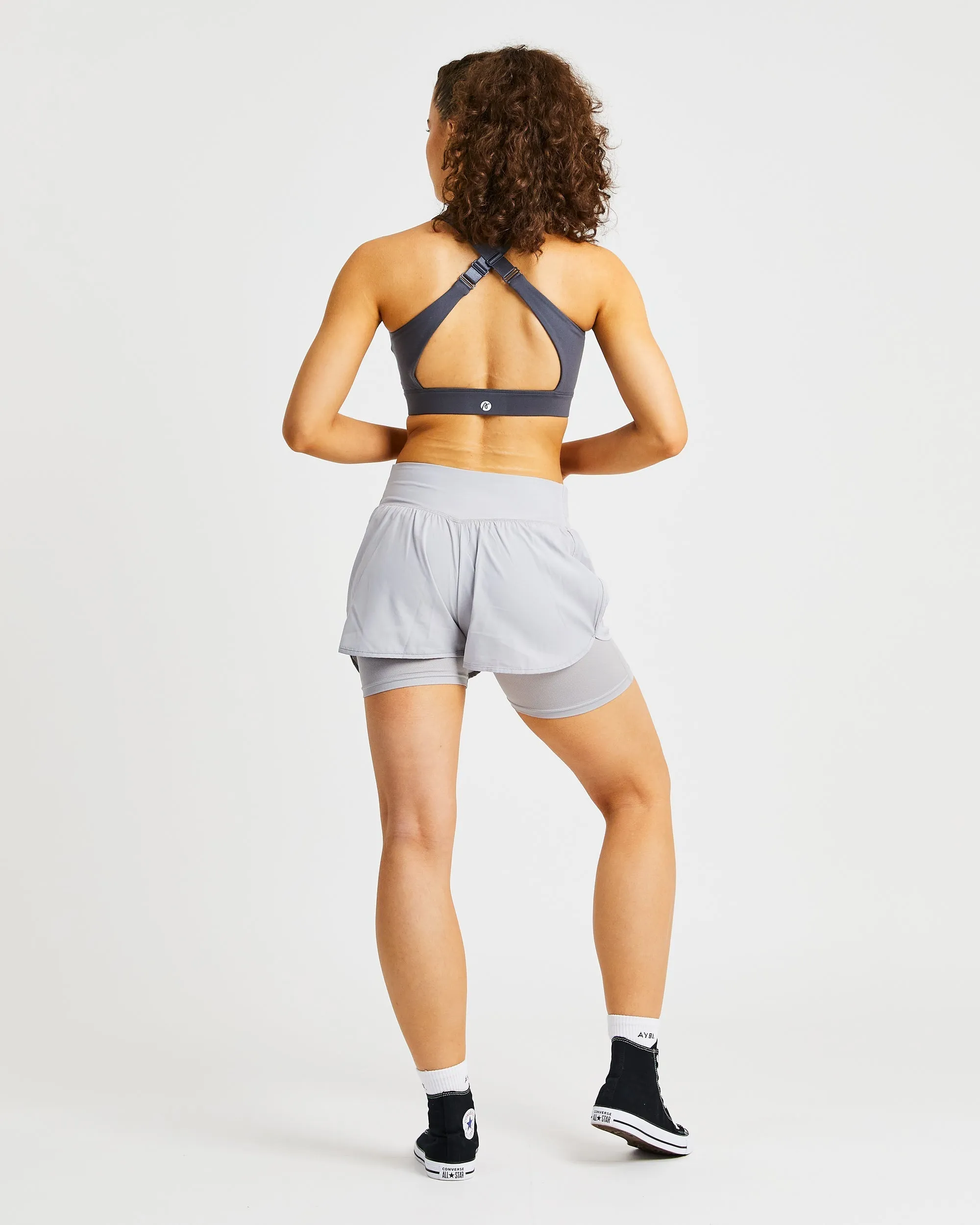 Sportive Zip Up Sports Bra - Charcoal sold by AYBL product image thumbnail 4