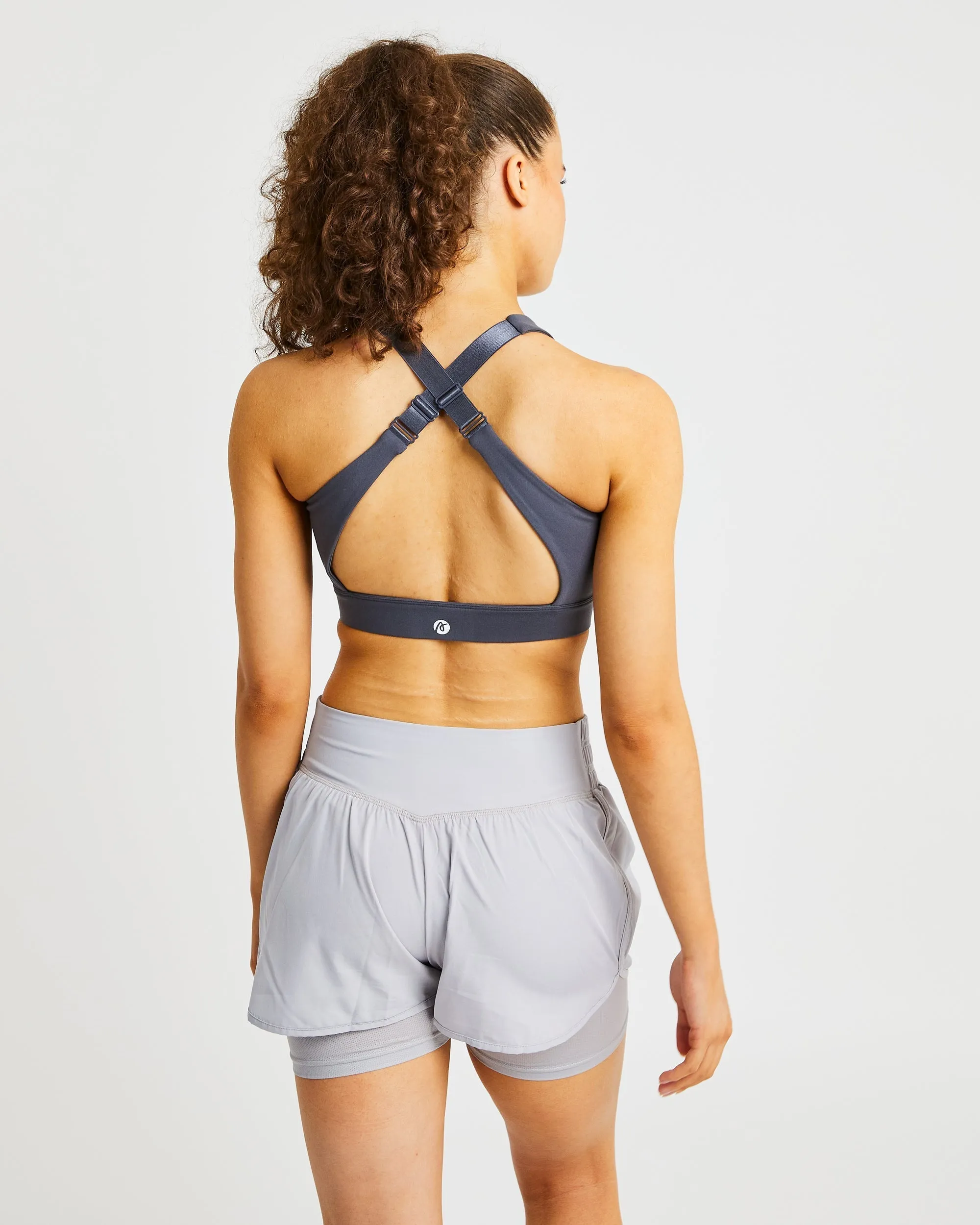 Sportive Zip Up Sports Bra - Charcoal sold by AYBL product image thumbnail 2