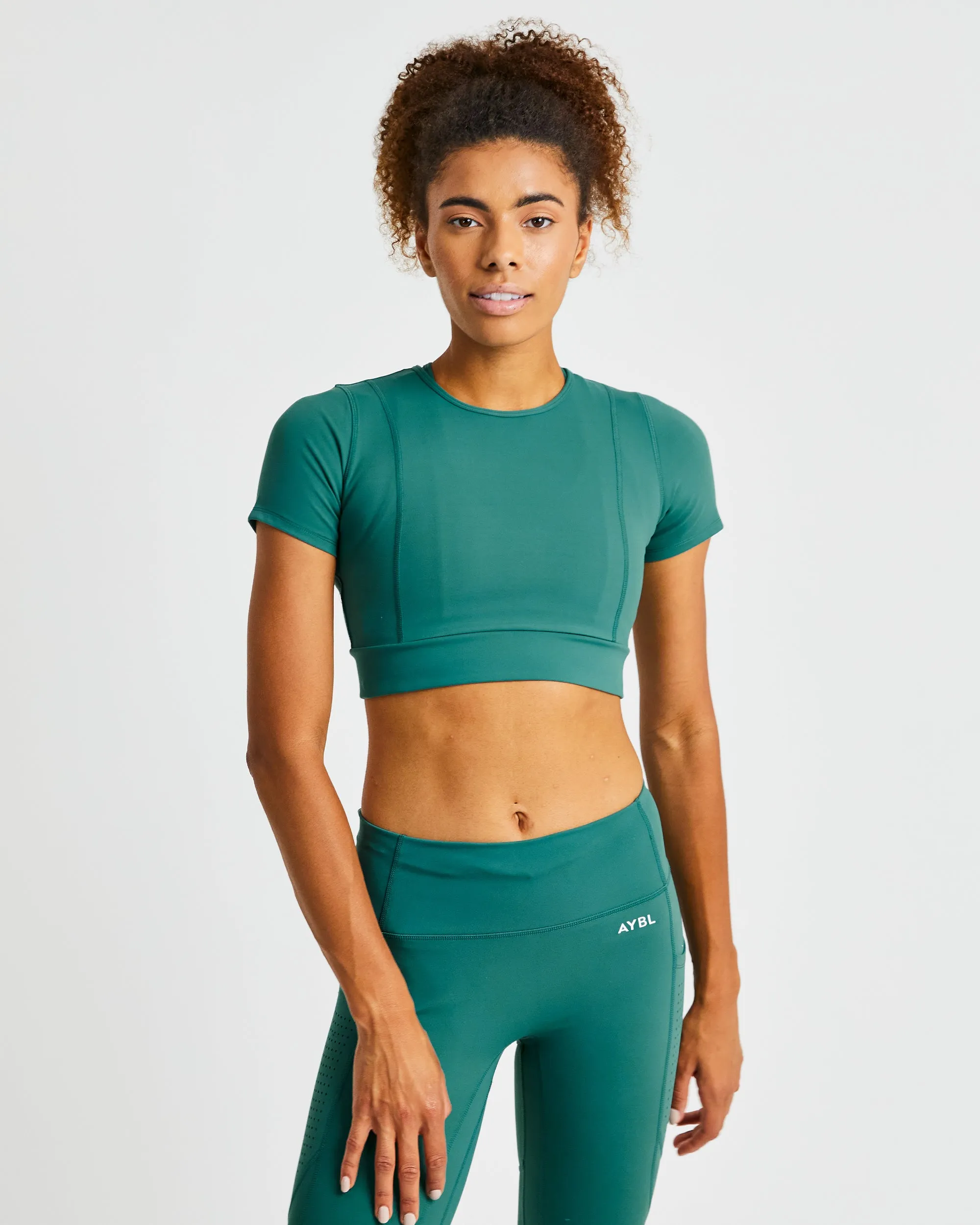 Pace Crop Top - Deep Green sold by AYBL