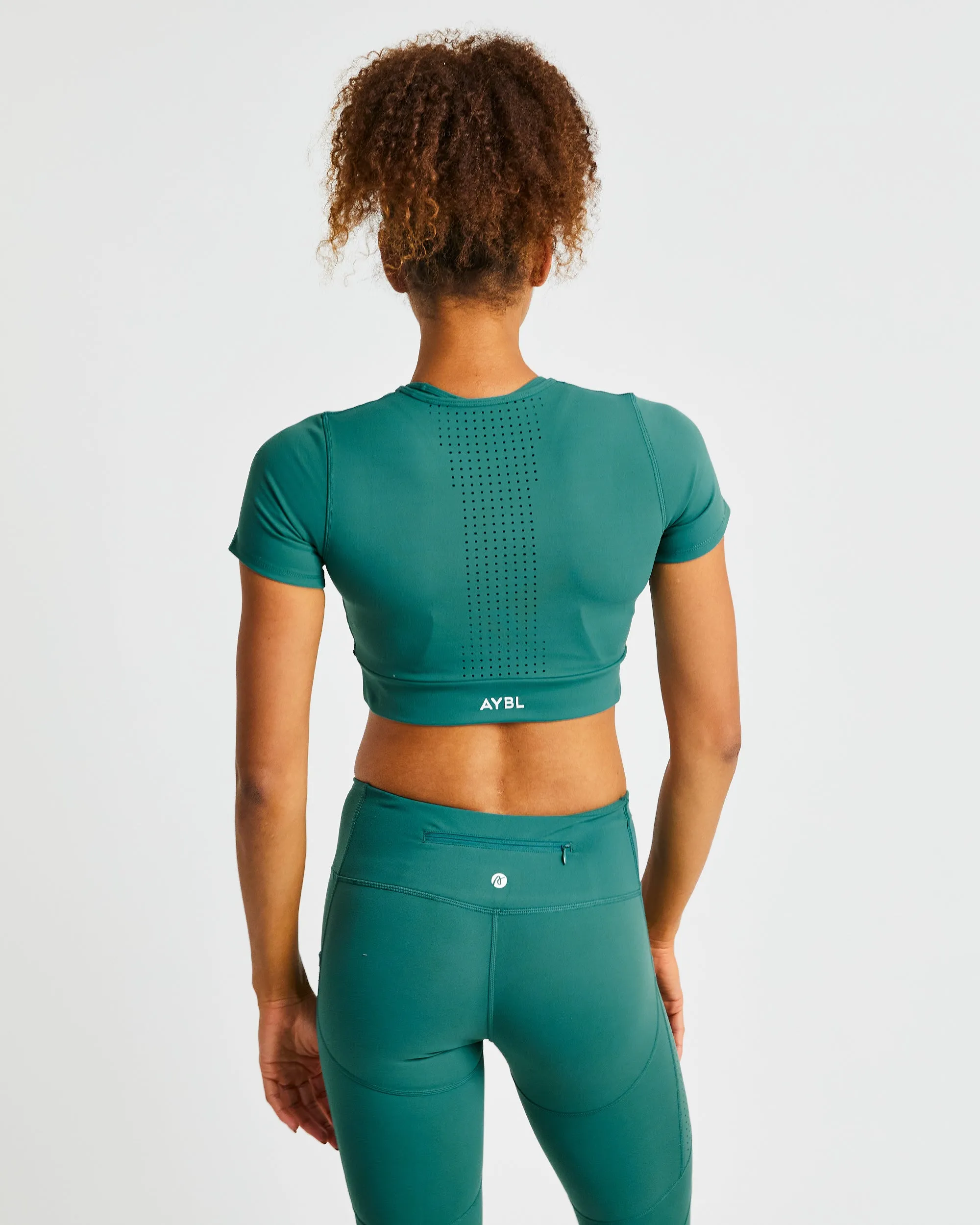 Pace Crop Top - Deep Green sold by AYBL product image thumbnail 2