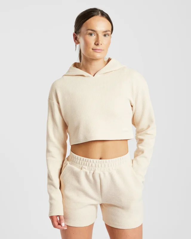 Waffle Crop Hoodie - Beige sold by AYBL