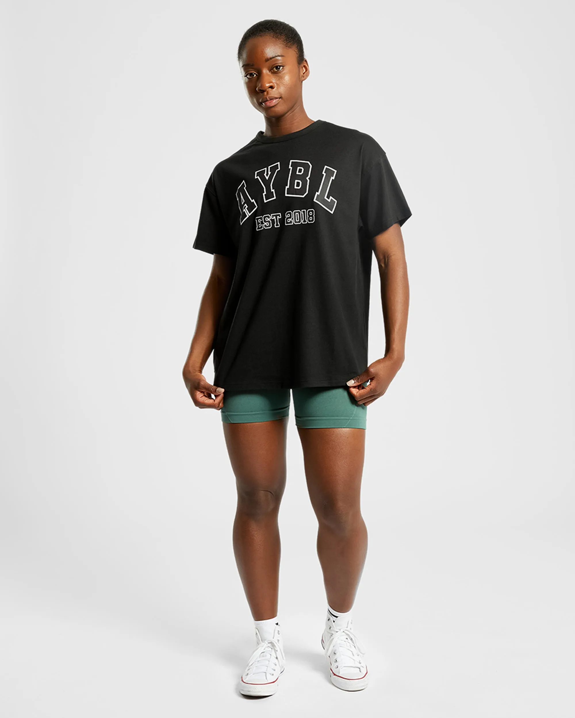 Varsity Oversized T Shirt - Black sold by AYBL product image thumbnail 3