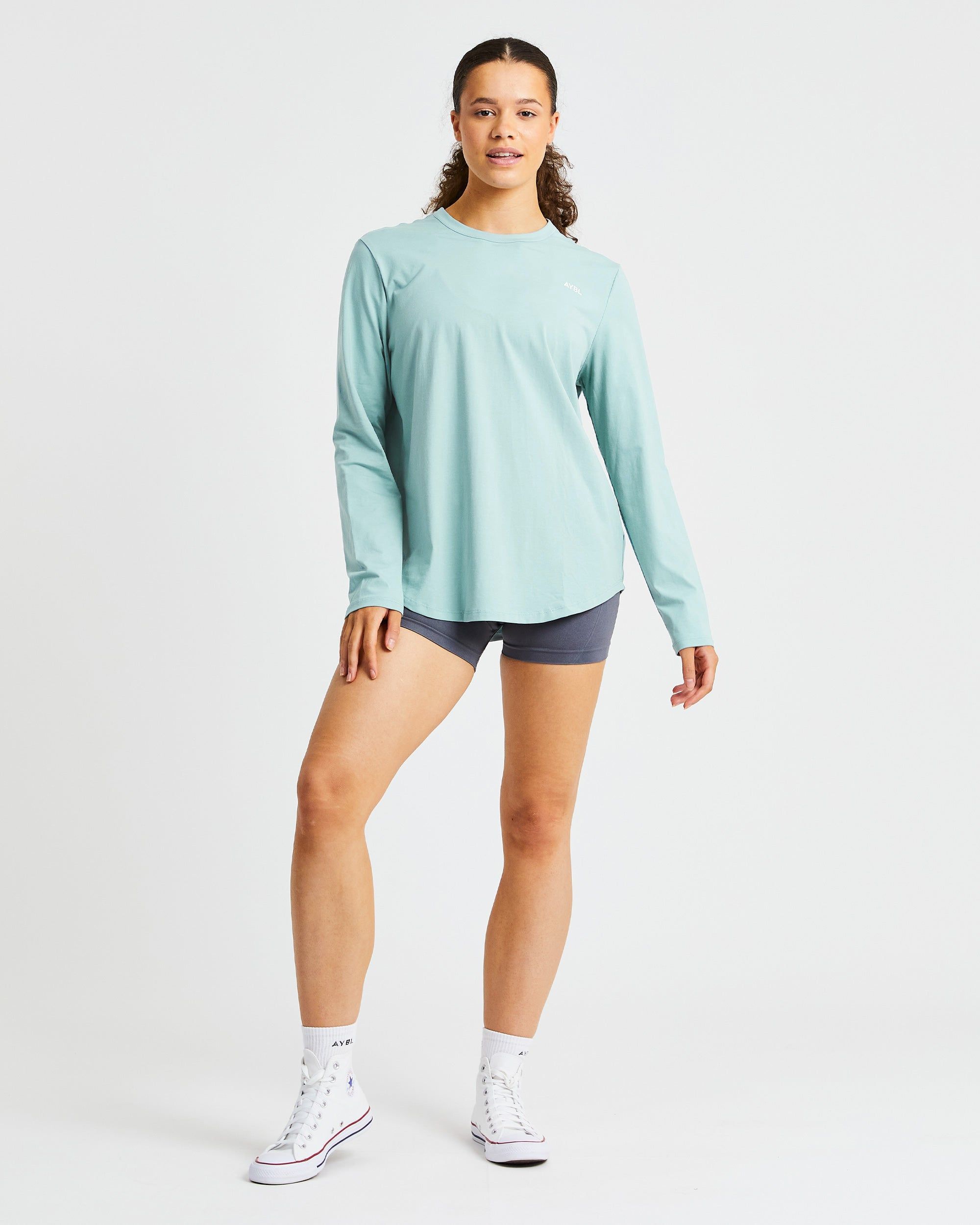 Everyday Relaxed Long Sleeve T Shirt - Soft Sage sold by AYBL product image thumbnail 3