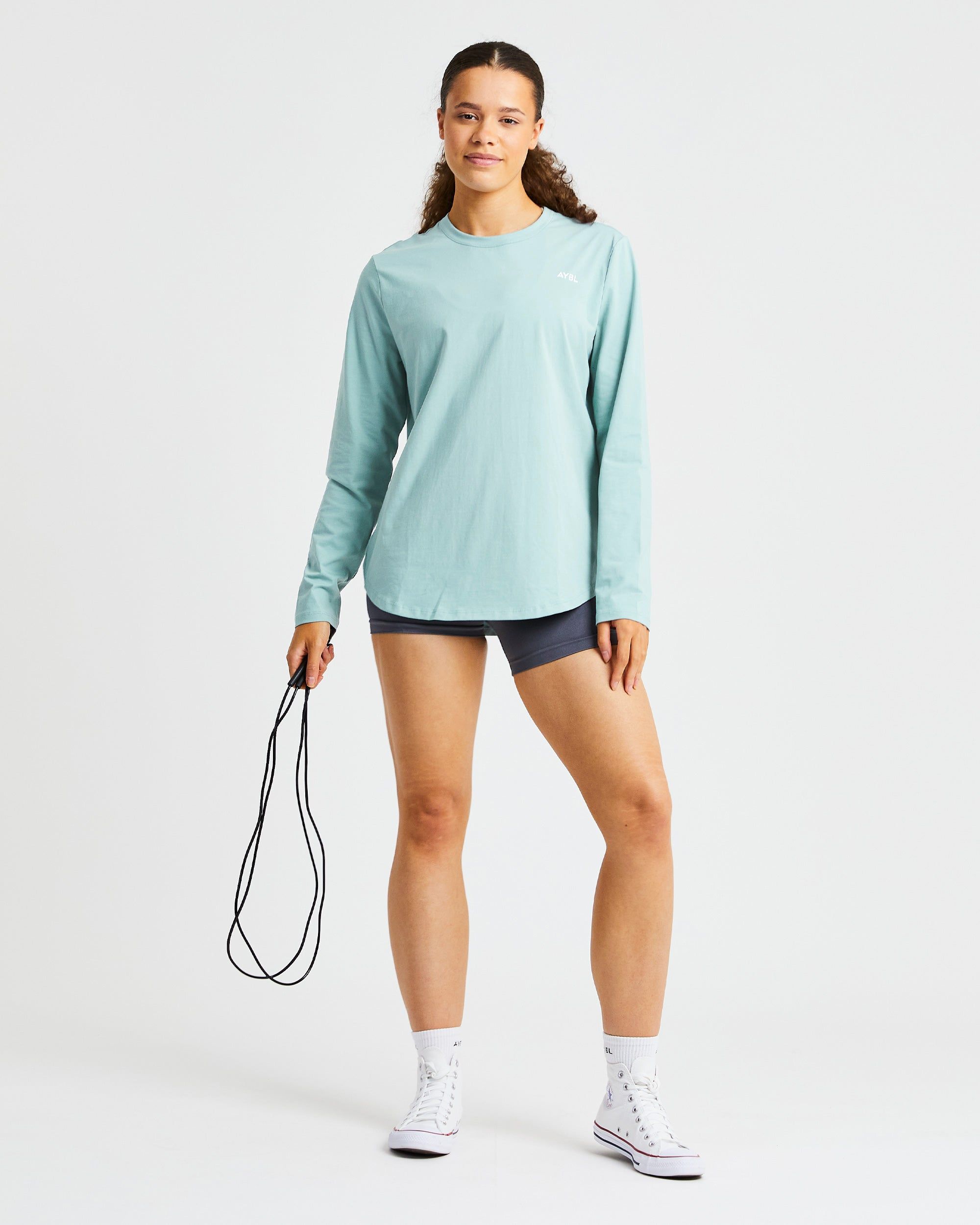 Everyday Relaxed Long Sleeve T Shirt - Soft Sage sold by AYBL product image thumbnail 7