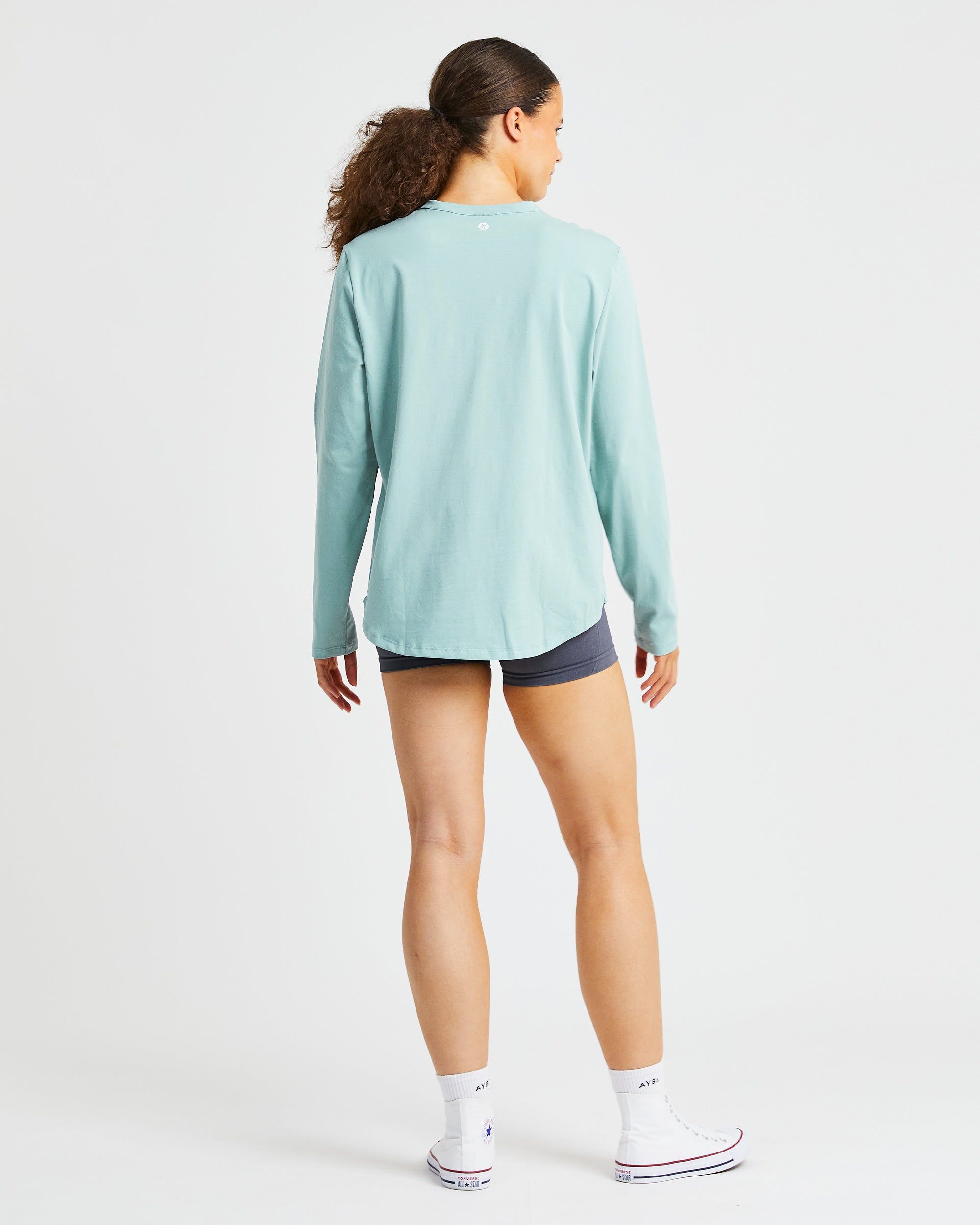 Everyday Relaxed Long Sleeve T Shirt - Soft Sage sold by AYBL product image thumbnail 4