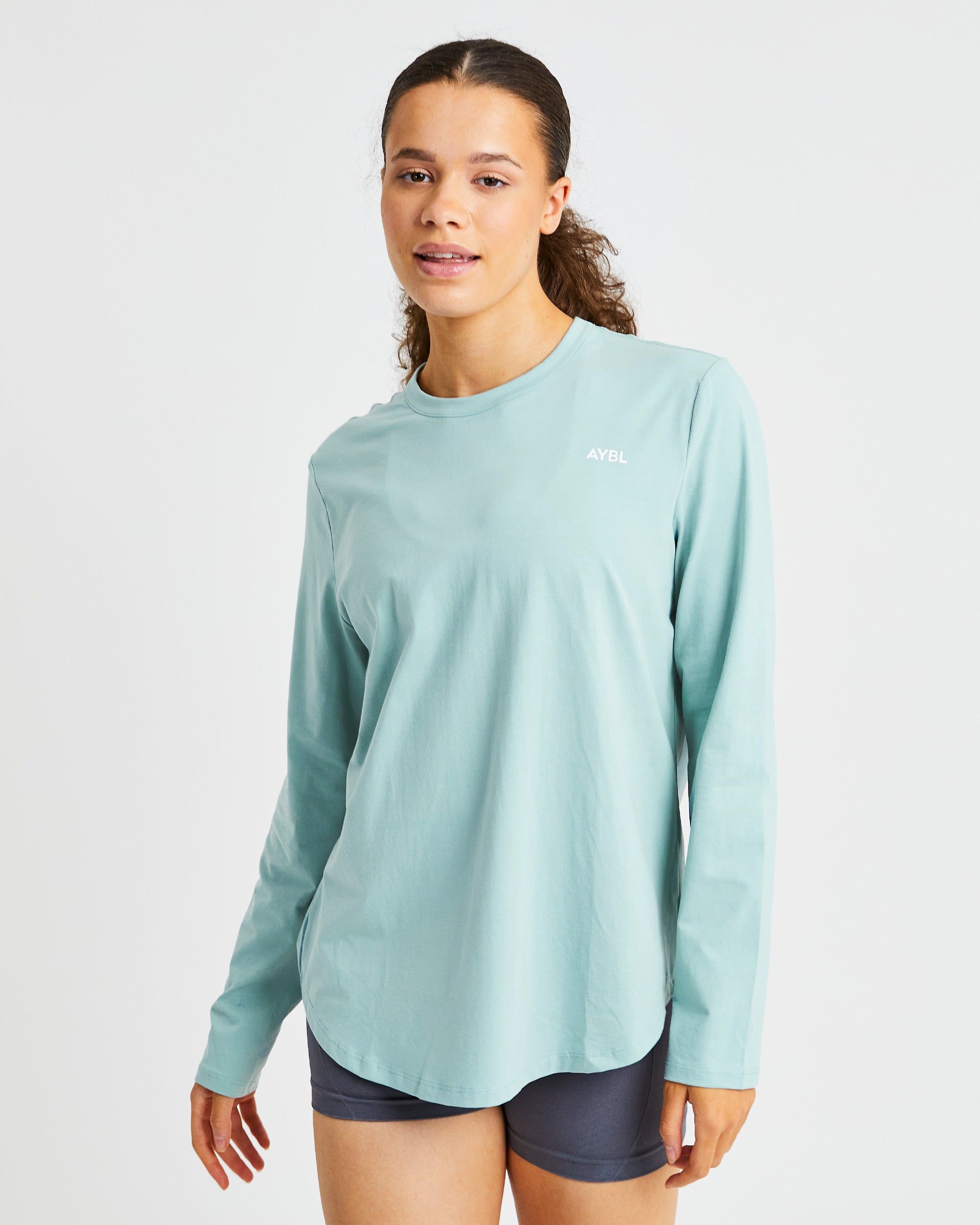 Everyday Relaxed Long Sleeve T Shirt - Soft Sage sold by AYBL