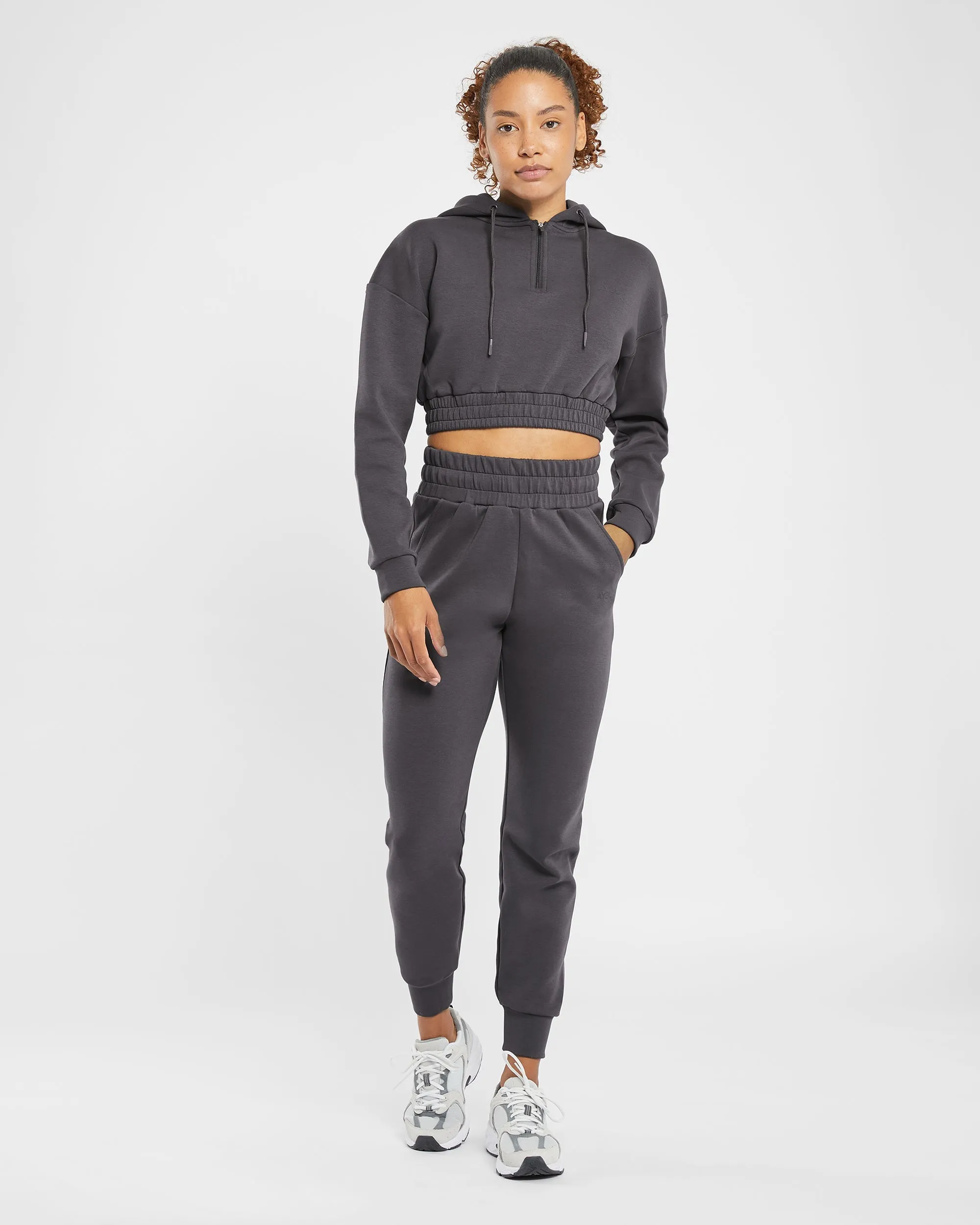 Infinity Crop Zip Hoodie - Charcoal sold by AYBL product image thumbnail 3