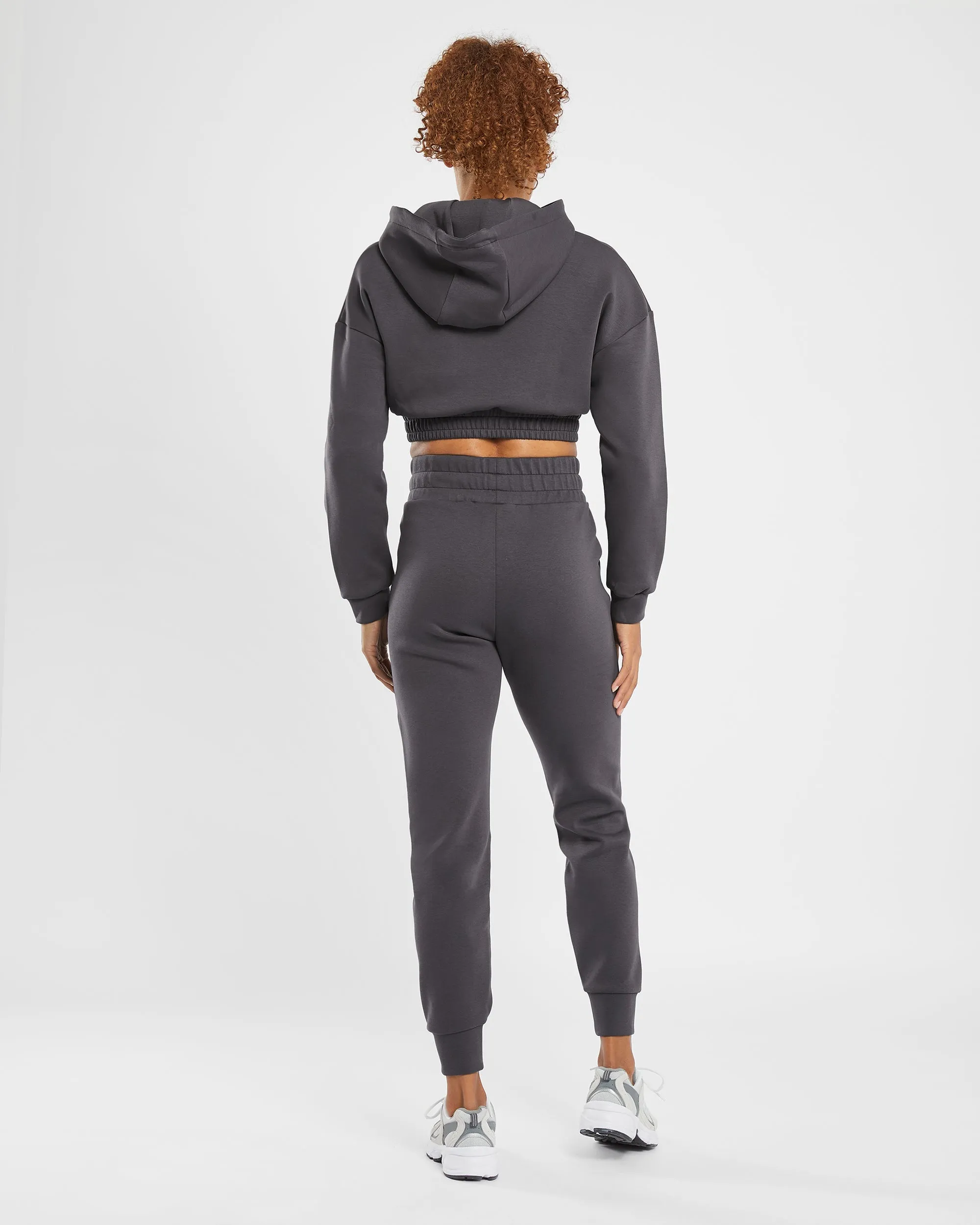 Infinity Crop Zip Hoodie - Charcoal sold by AYBL product image thumbnail 4