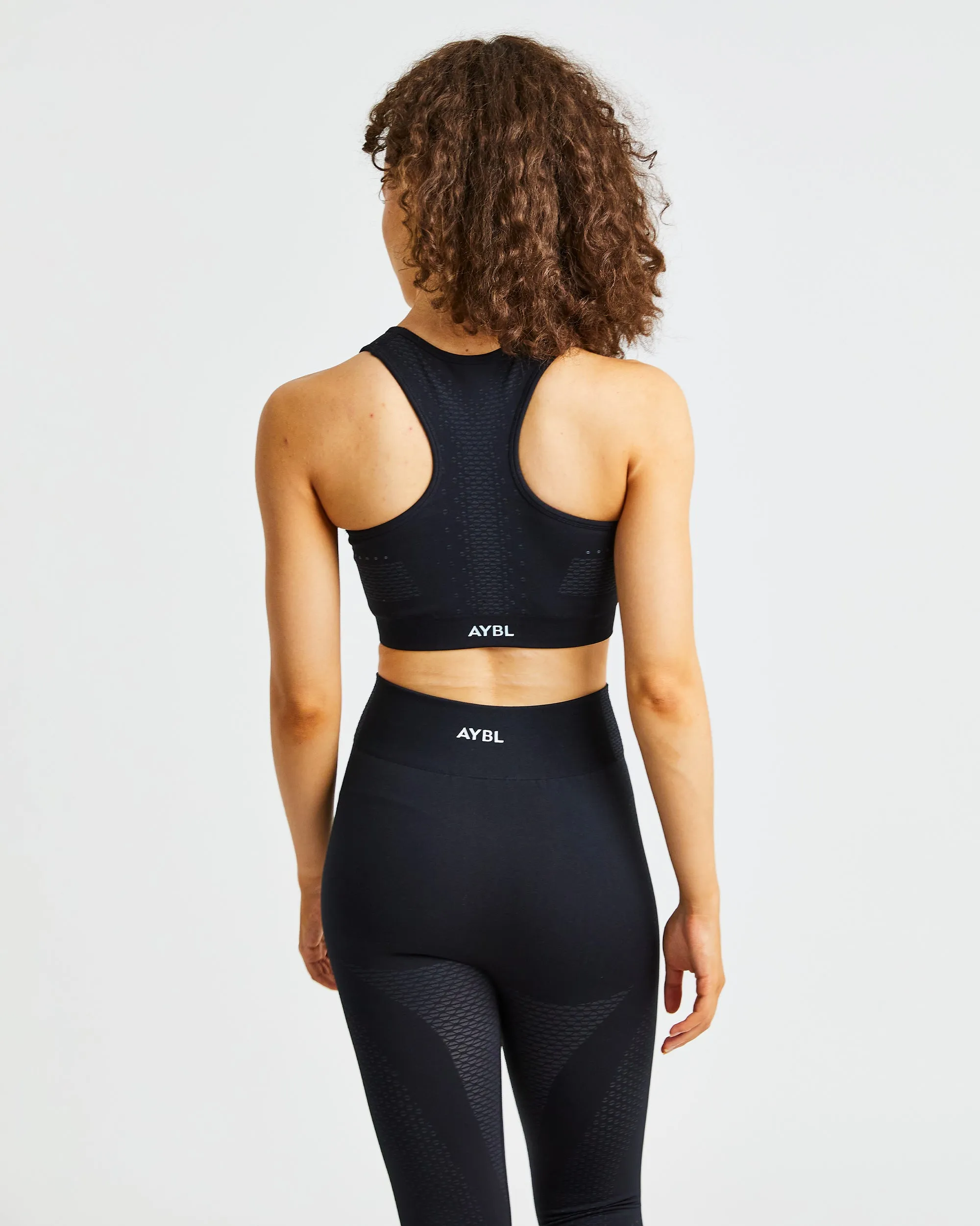 Ignite Seamless Sports Bra - Midnight Black sold by AYBL product image thumbnail 2
