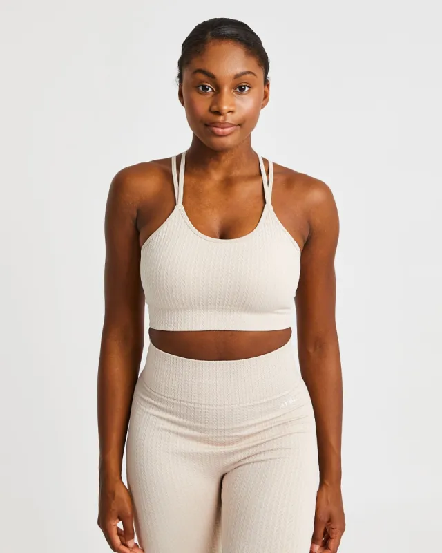Luxe Seamless Sports Bra - Sand sold by AYBL