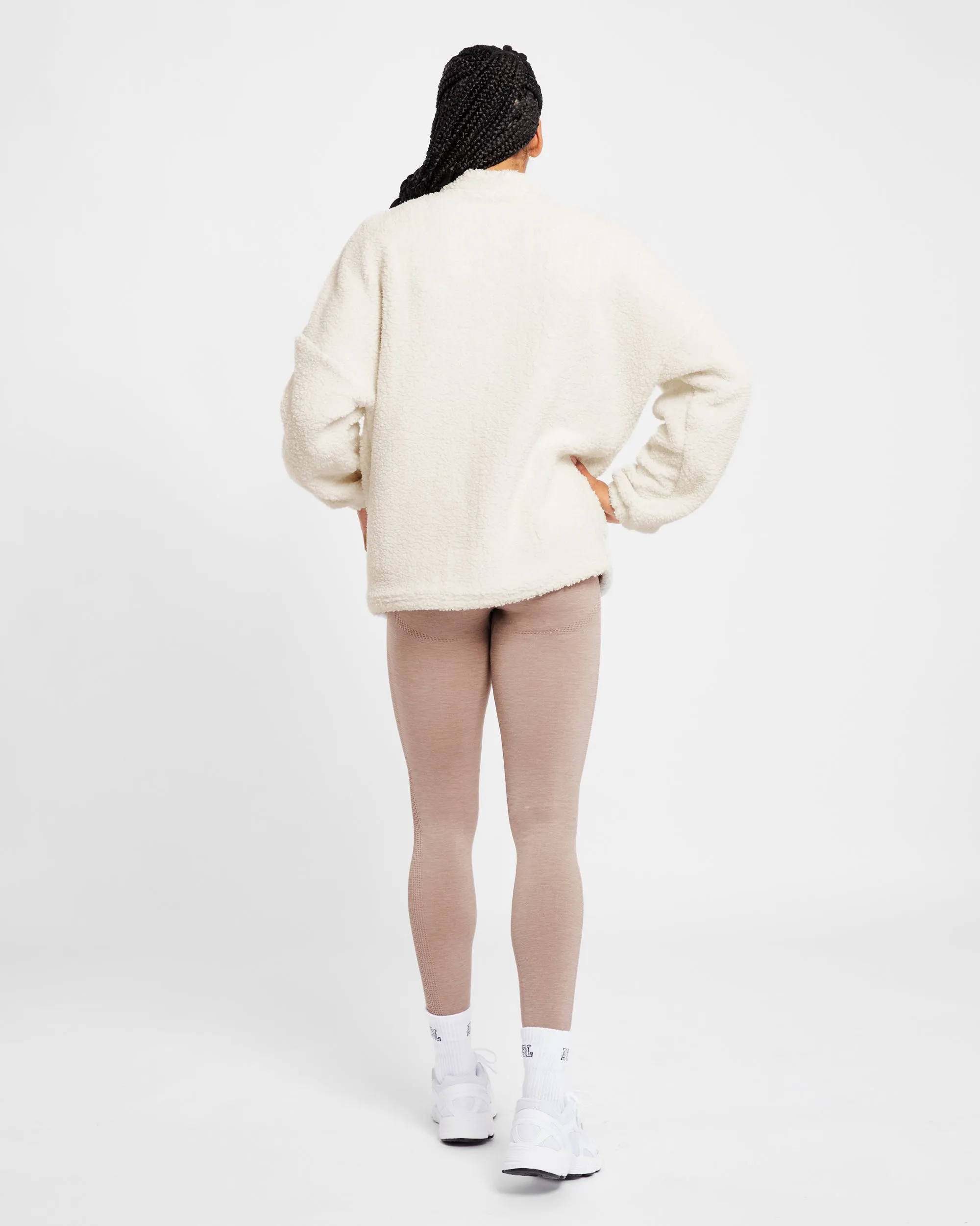 Varsity Oversized Fleece - Cream sold by AYBL product image thumbnail 4