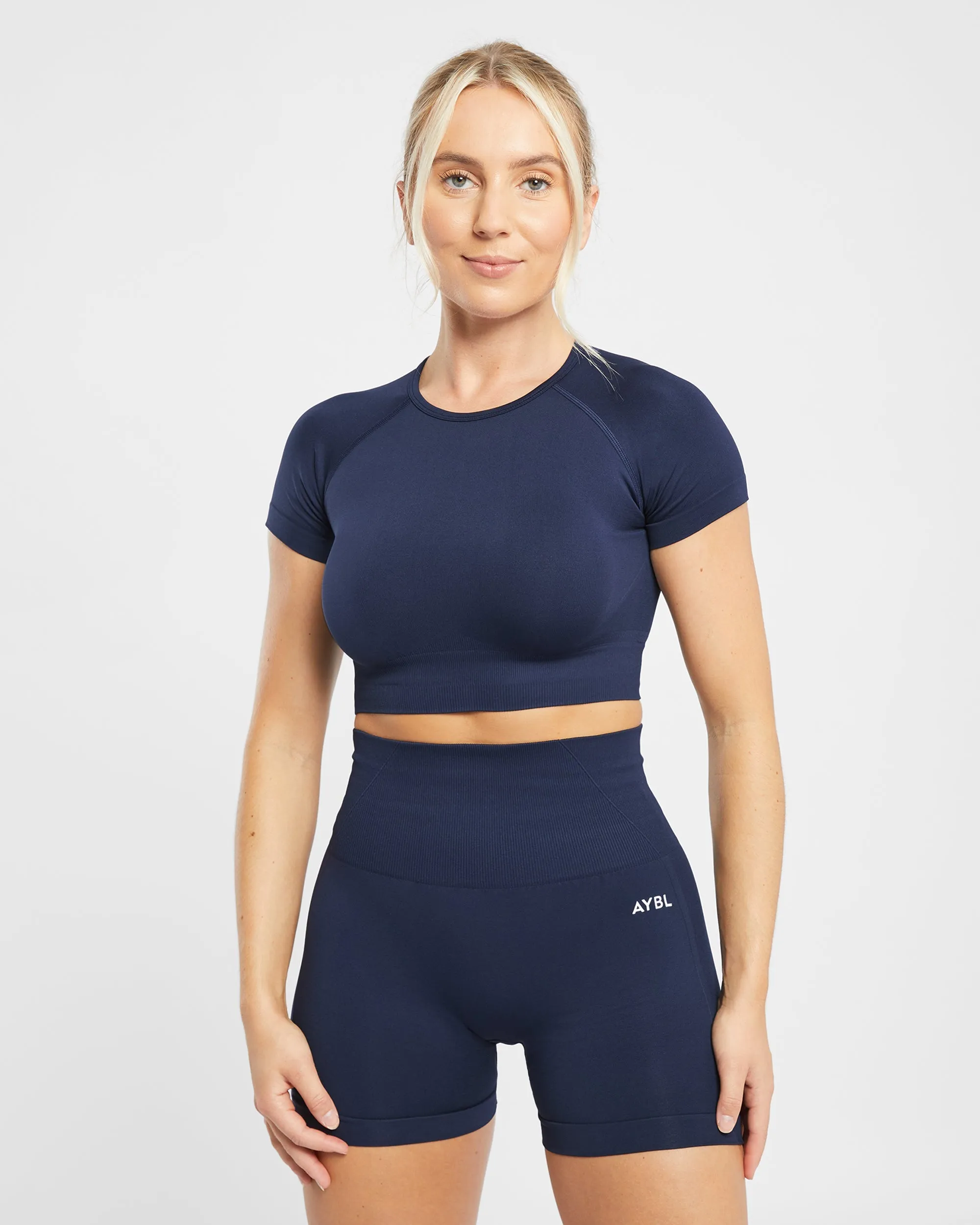 Empower Seamless Crop Top - Navy sold by AYBL