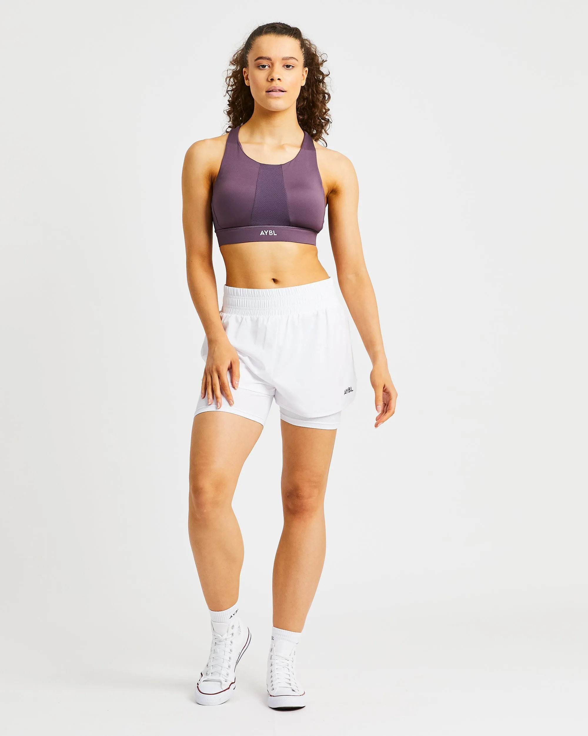 Sportive High Neck Sports Bra - Purple sold by AYBL product image thumbnail 3