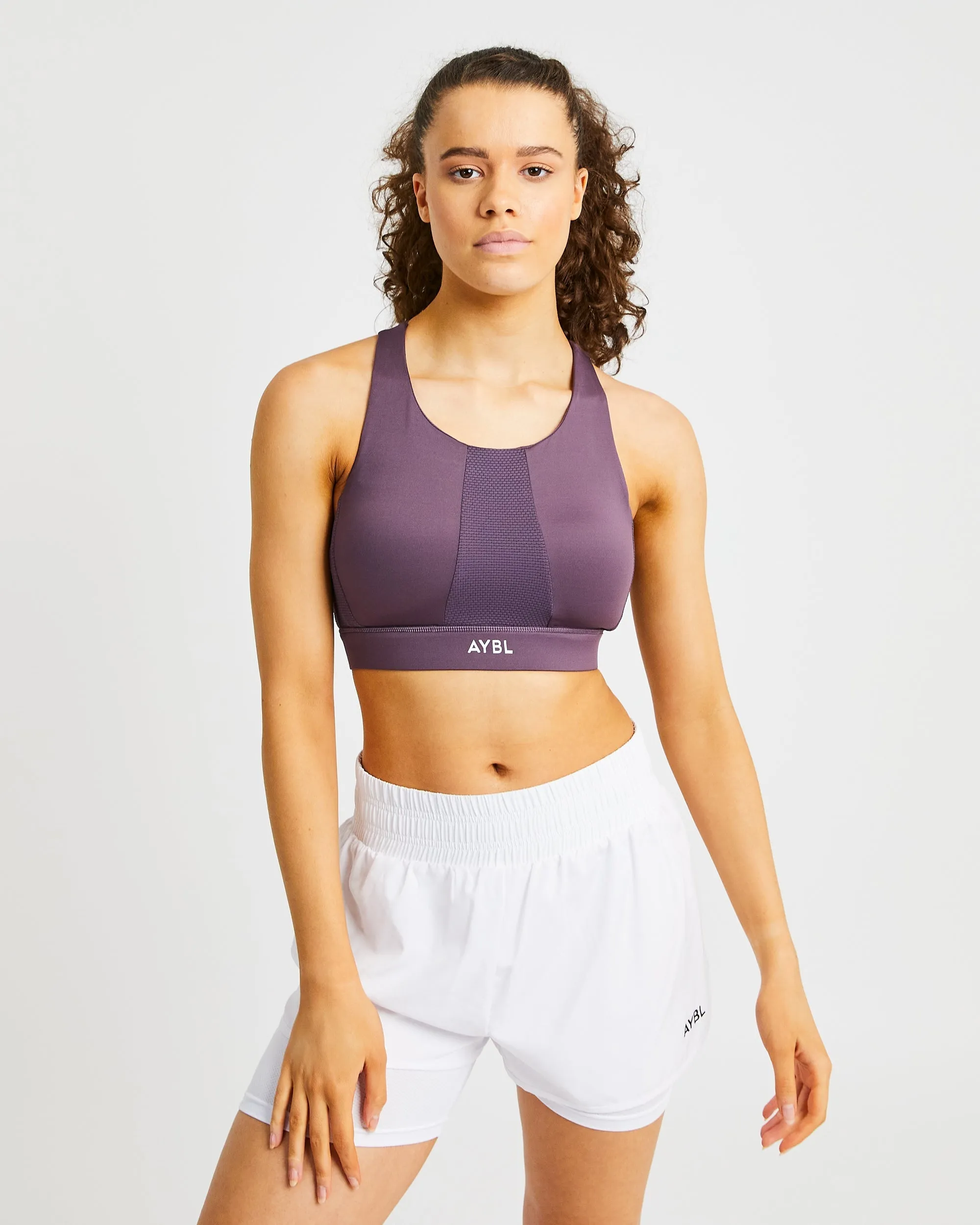 Sportive High Neck Sports Bra - Purple sold by AYBL