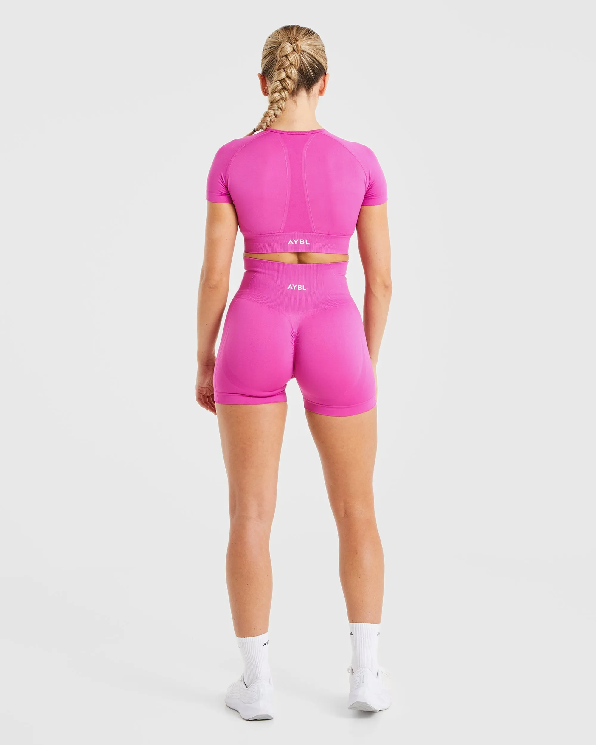 Empower Seamless Crop Top - Magenta sold by AYBL product image thumbnail 4