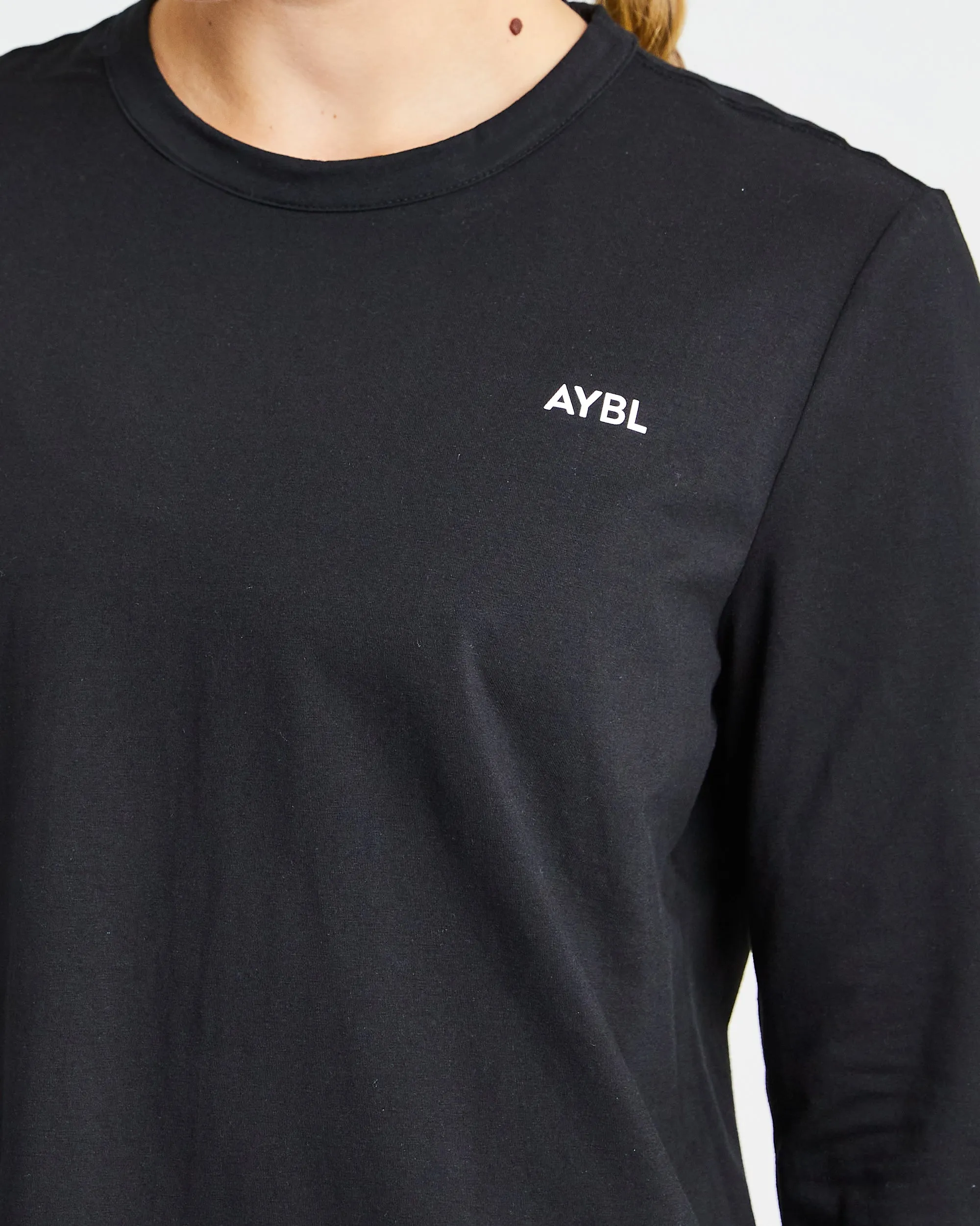 Everyday Relaxed Long Sleeve T Shirt - Black sold by AYBL product image thumbnail 5