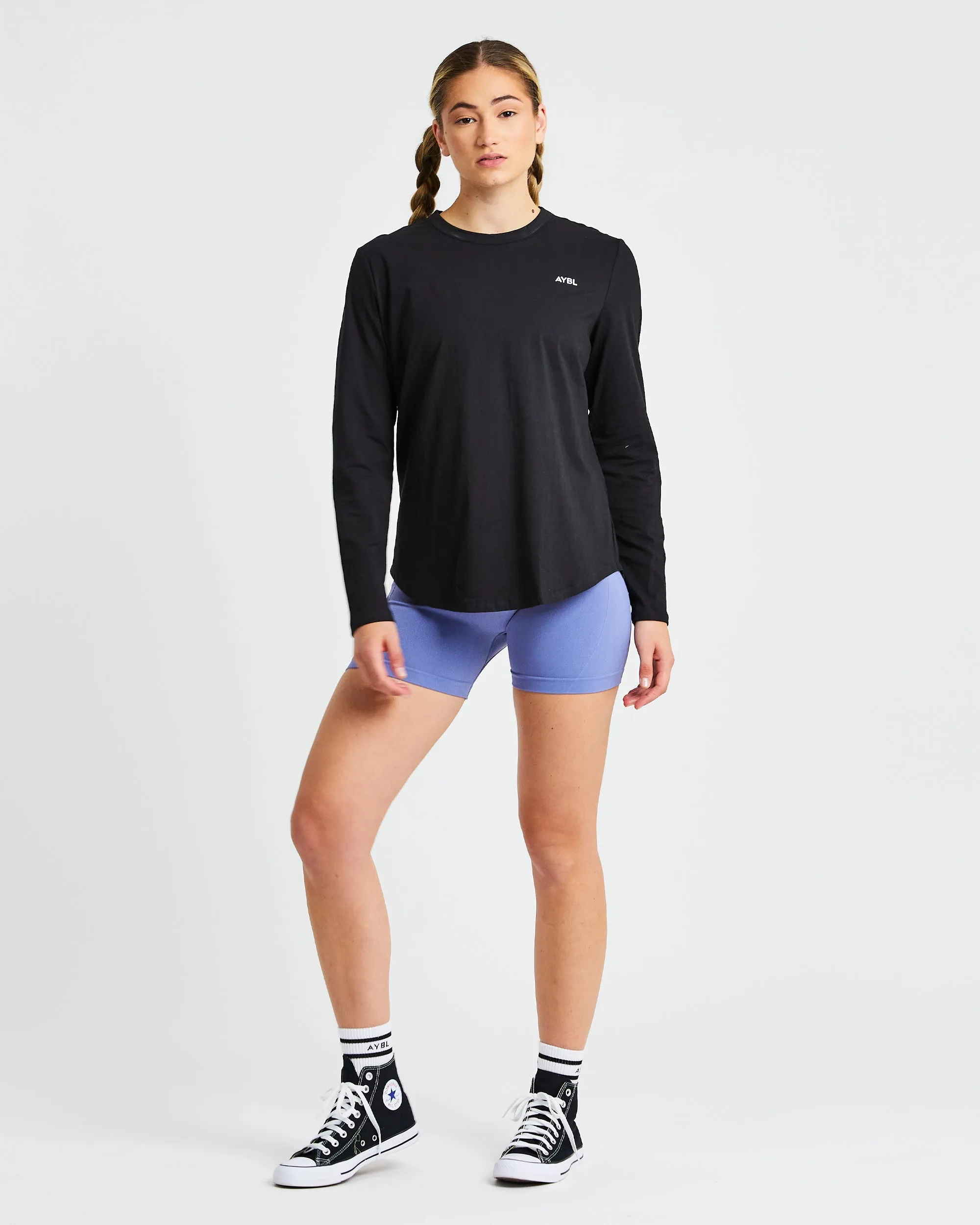 Everyday Relaxed Long Sleeve T Shirt - Black sold by AYBL product image thumbnail 3