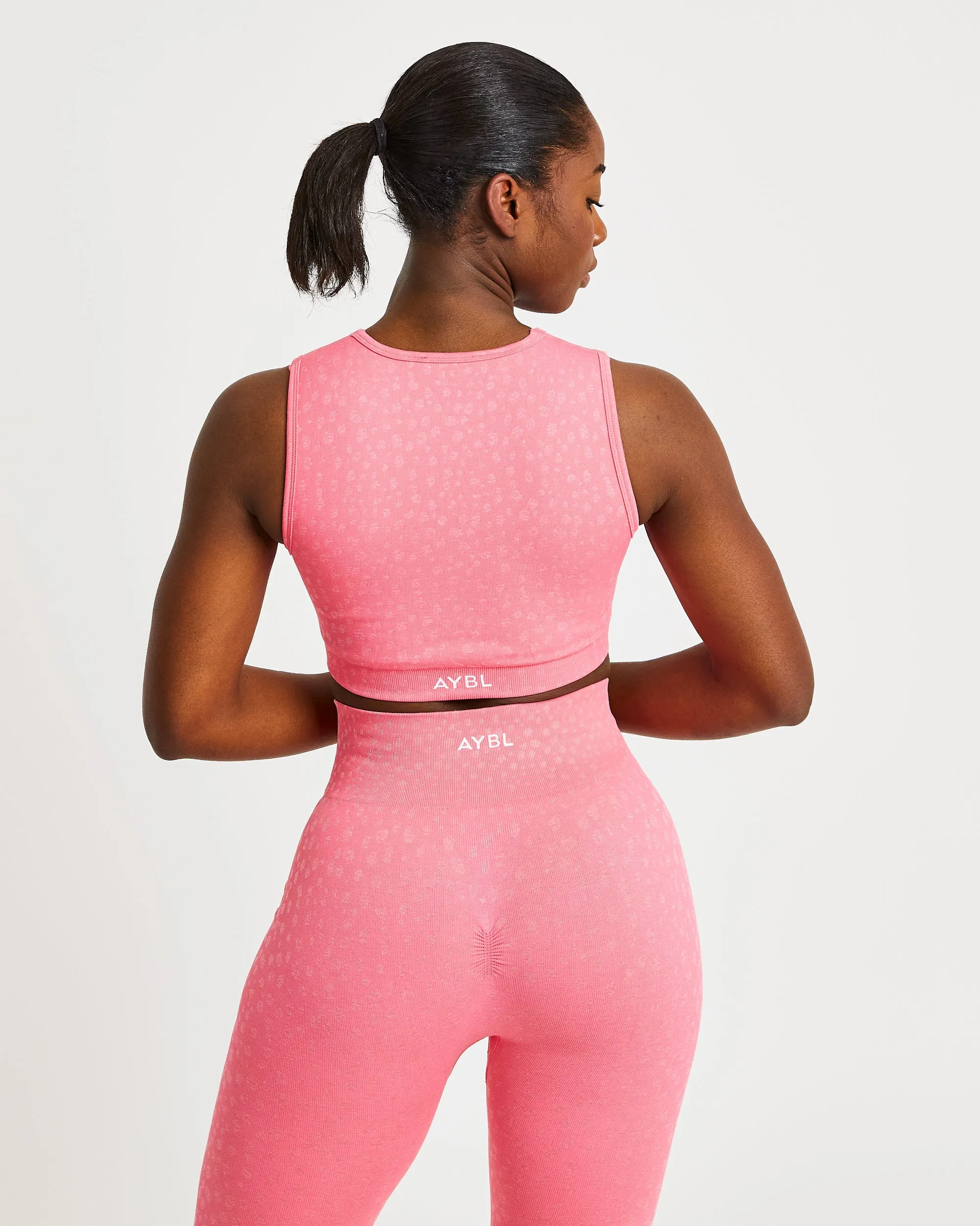 Evolve Speckle Seamless Crop Vest - Coral Pink sold by AYBL product image thumbnail 2