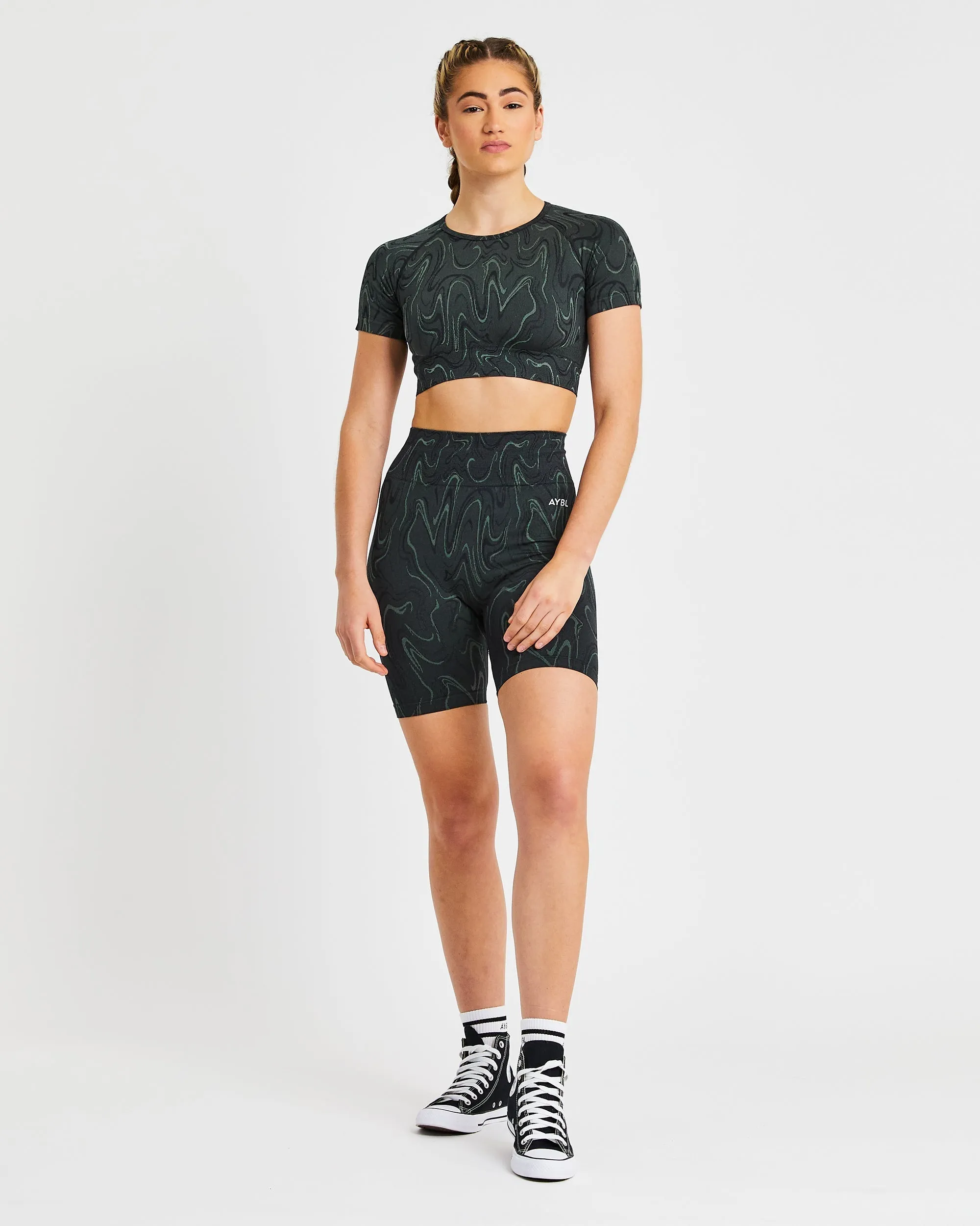Velocity Seamless Crop Top - Black sold by AYBL product image thumbnail 3