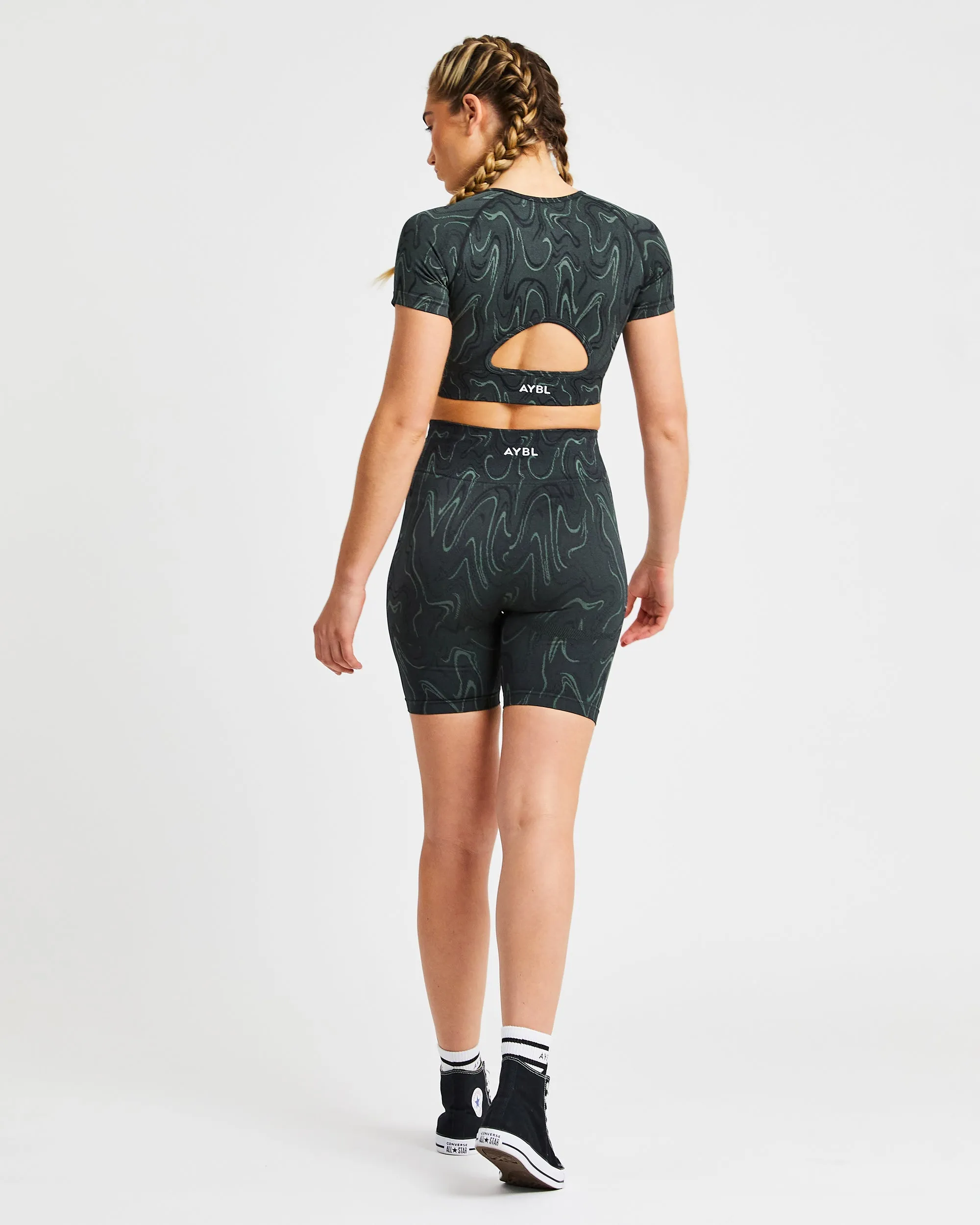 Velocity Seamless Crop Top - Black sold by AYBL product image thumbnail 4
