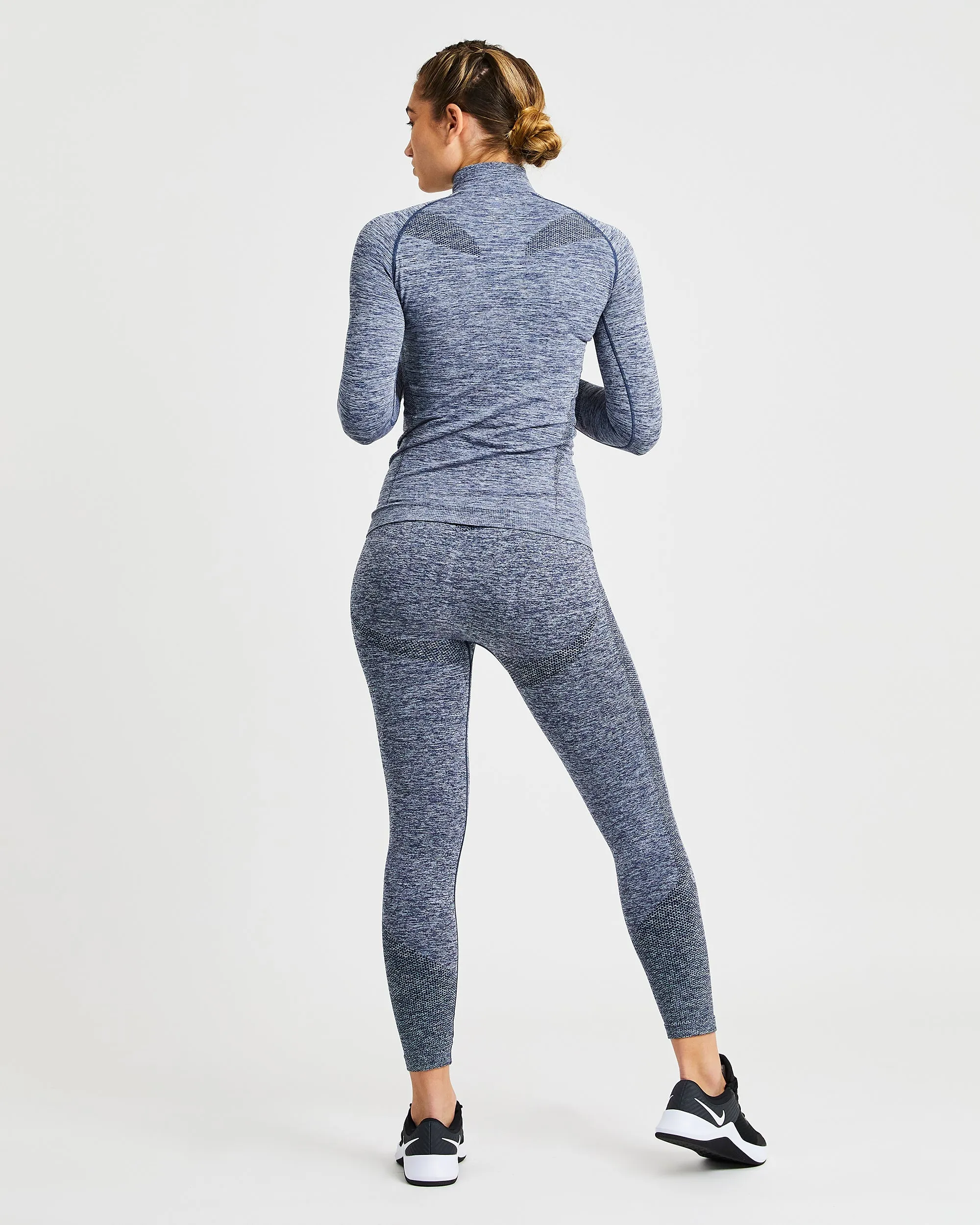 Motion Seamless 1/2 Zip Pullover - Navy sold by AYBL product image thumbnail 4