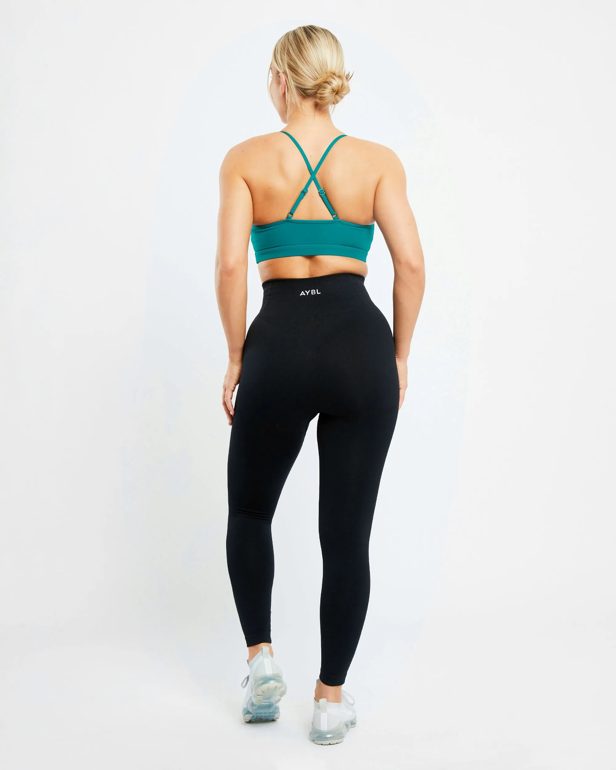 Essential V Neck Sports Bra - Teal sold by AYBL product image thumbnail 4