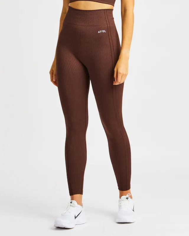 Luxe Seamless Leggings - Brown sold by AYBL
