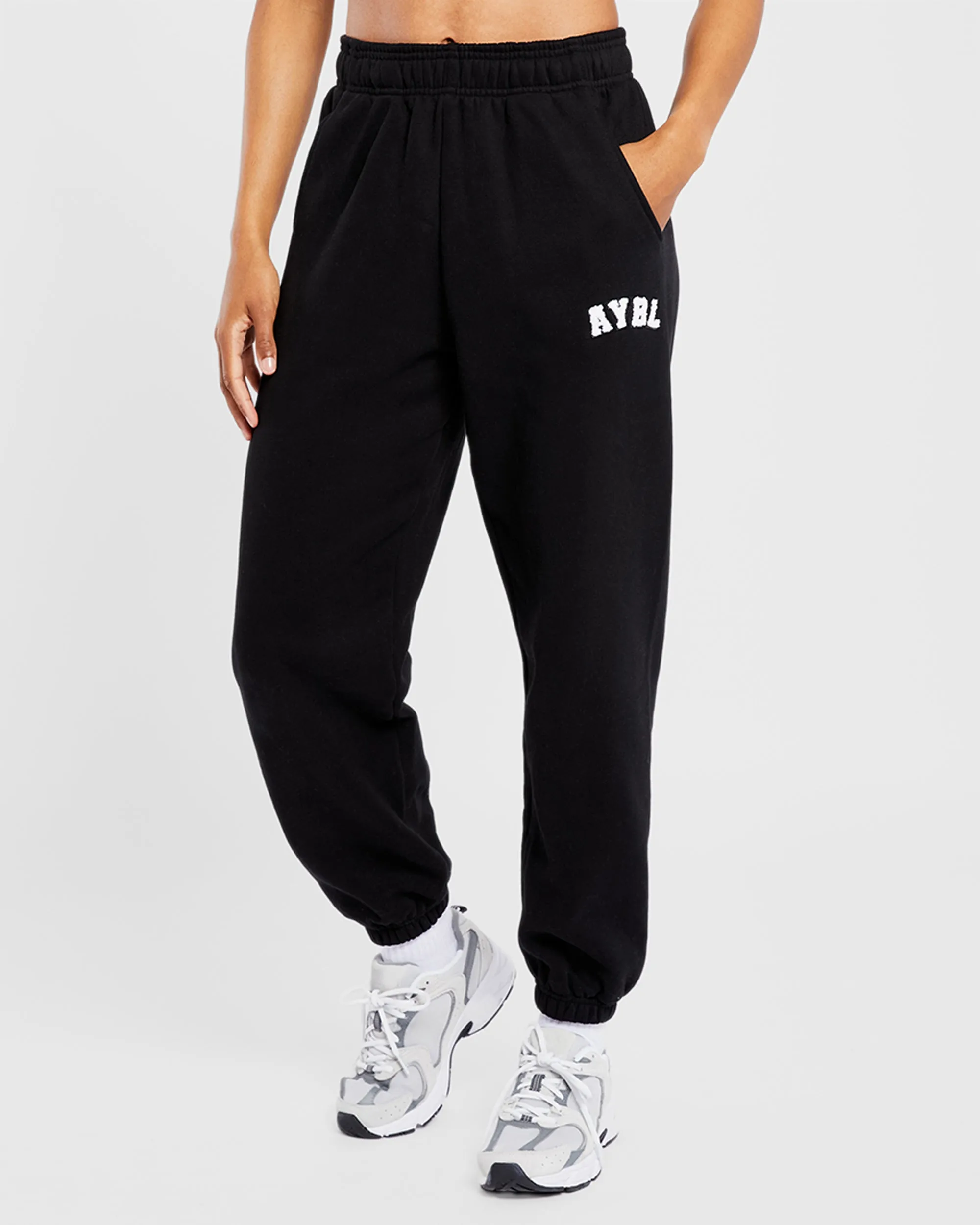 Varsity Oversized Joggers - Black sold by AYBL