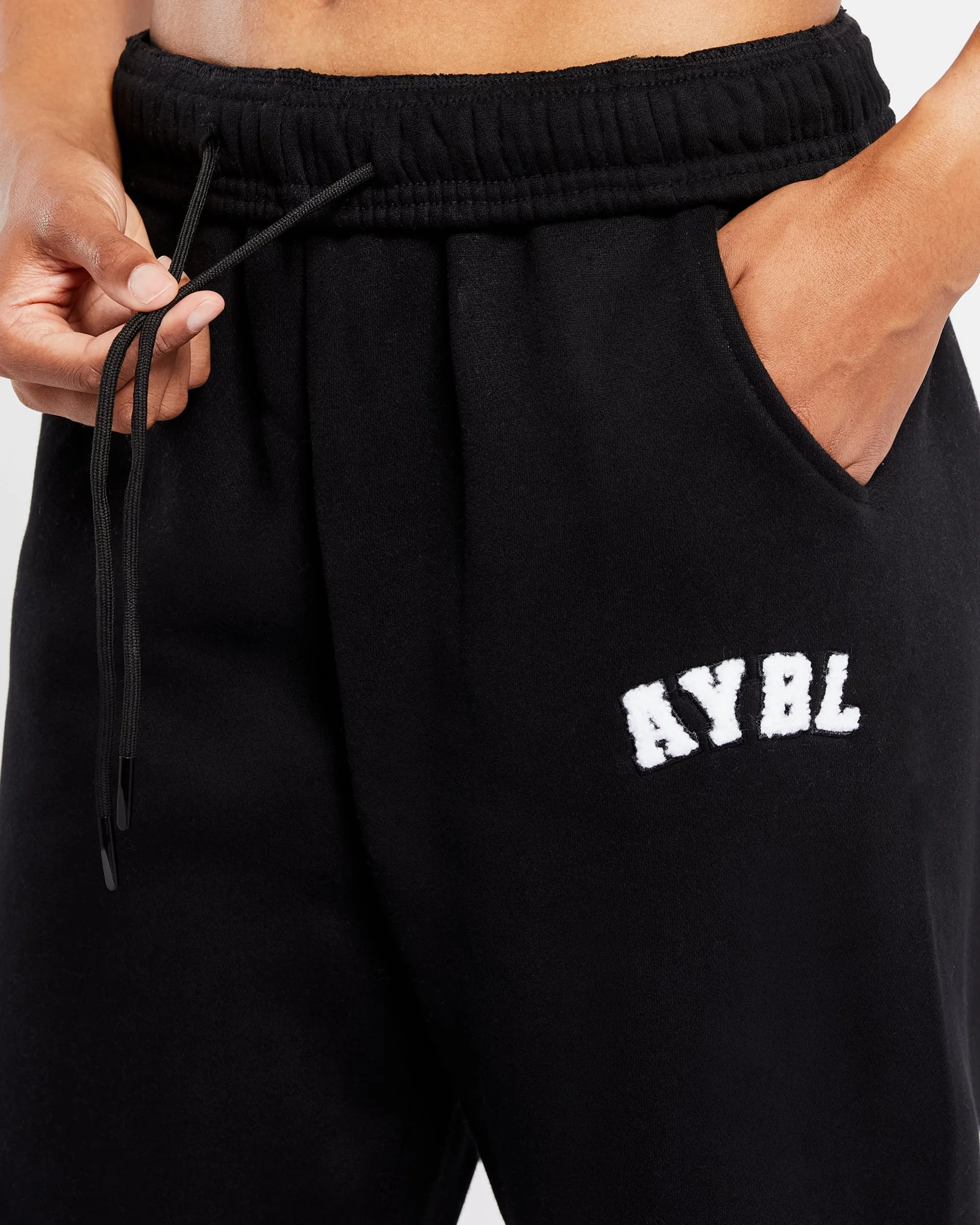 Varsity Oversized Joggers - Black sold by AYBL product image thumbnail 5