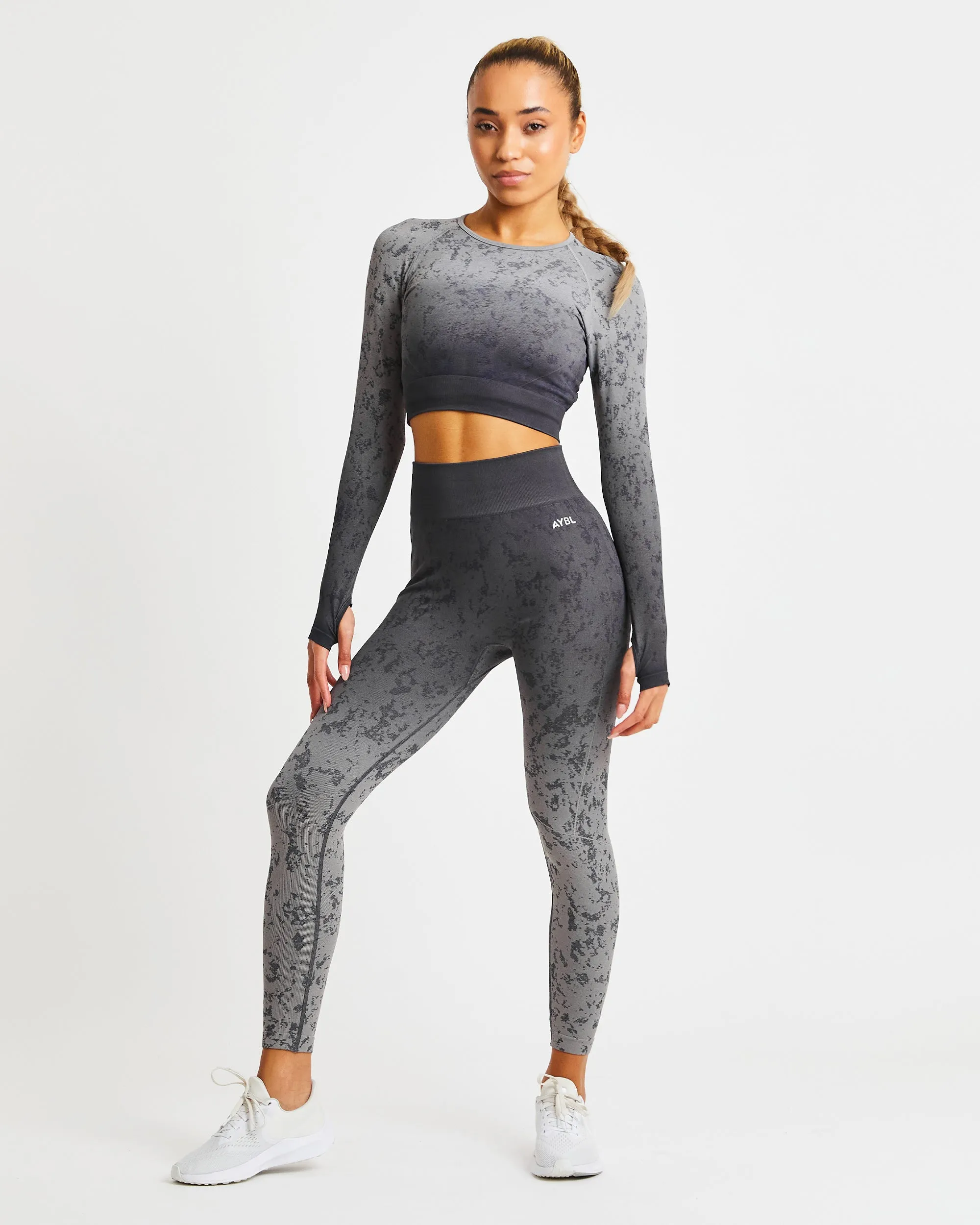 Flare Seamless Leggings - Grey sold by AYBL product image thumbnail 3