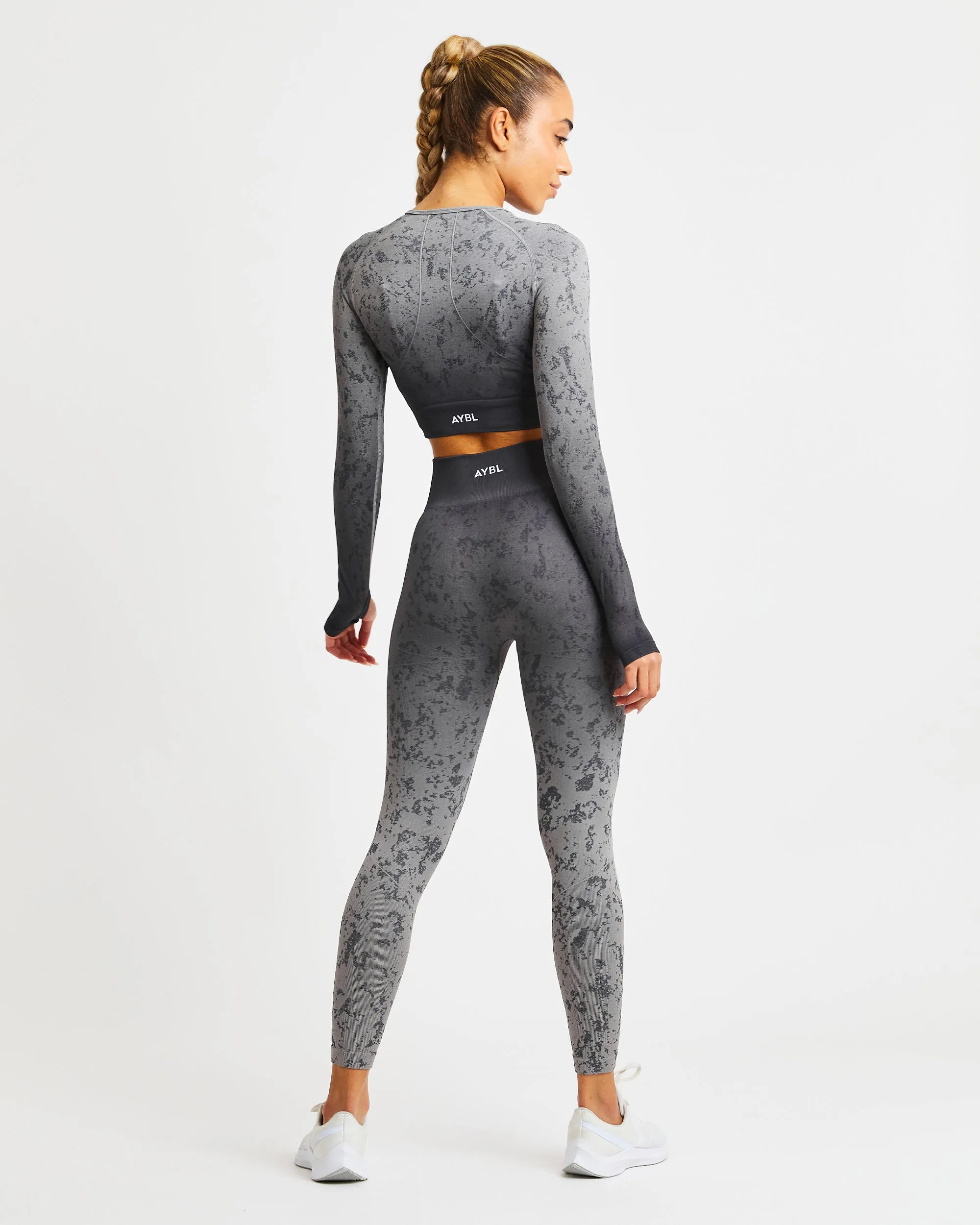 Flare Seamless Leggings - Grey sold by AYBL product image thumbnail 4