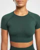 Empower Seamless Crop Top - Dark Green sold by AYBL