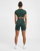 Empower Seamless Crop Top - Dark Green sold by AYBL