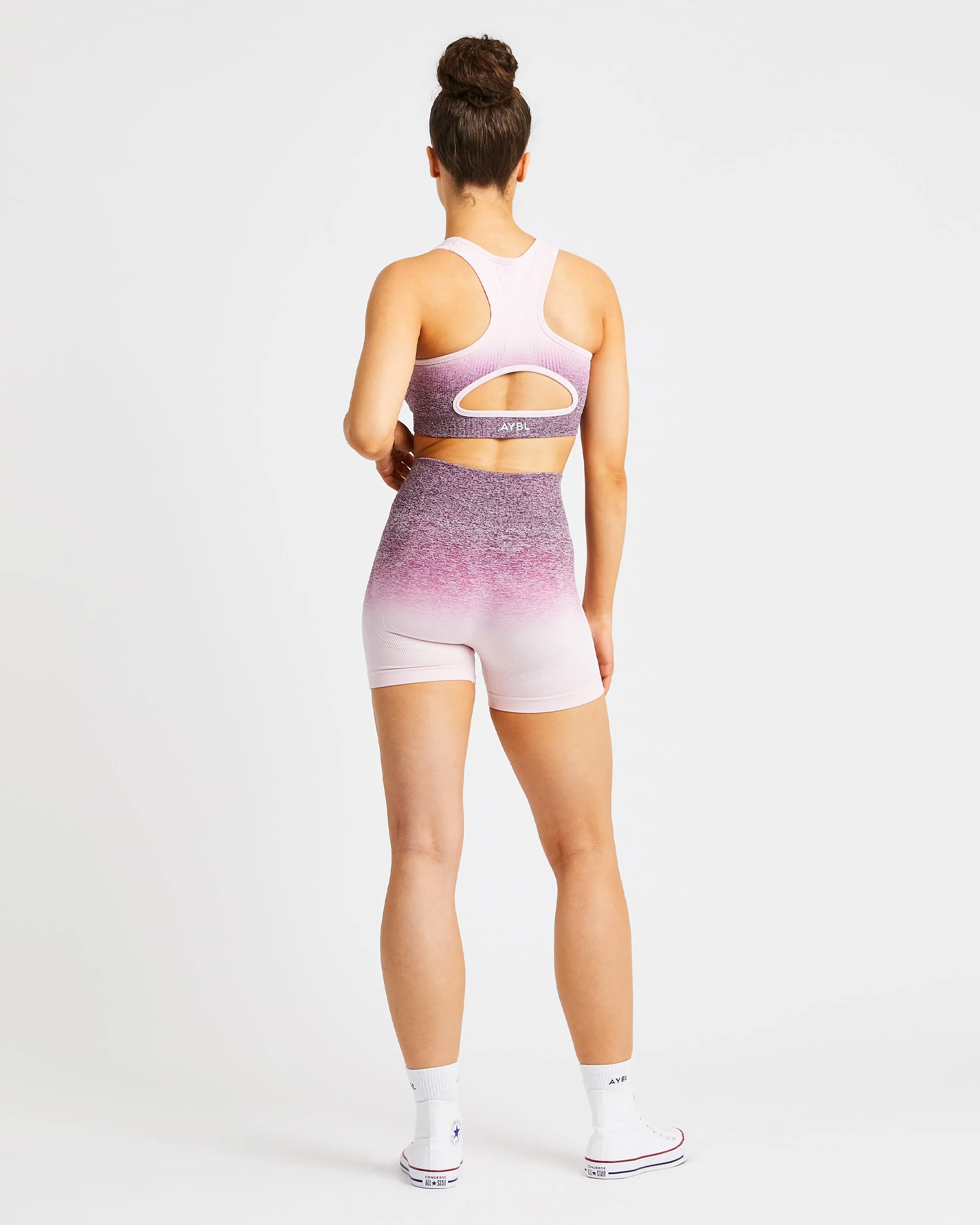 Pulse Ombré Seamless Sports Bra - Plum sold by AYBL product image thumbnail 4