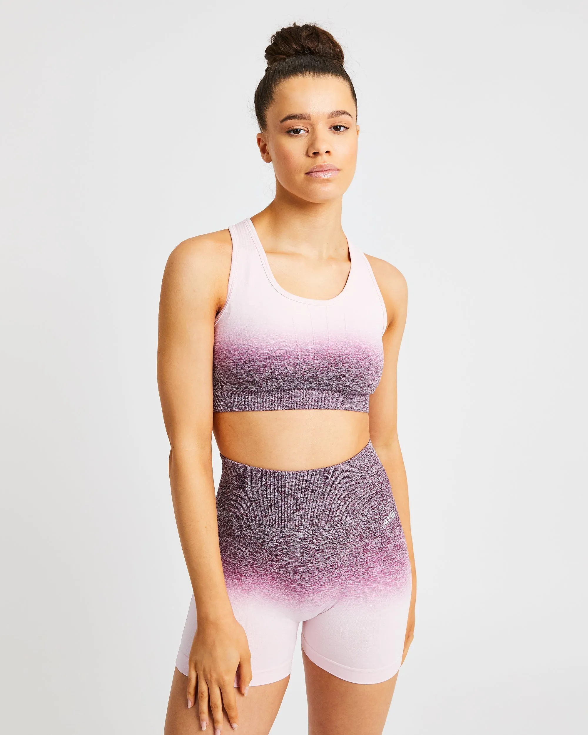 Pulse Ombré Seamless Sports Bra - Plum sold by AYBL