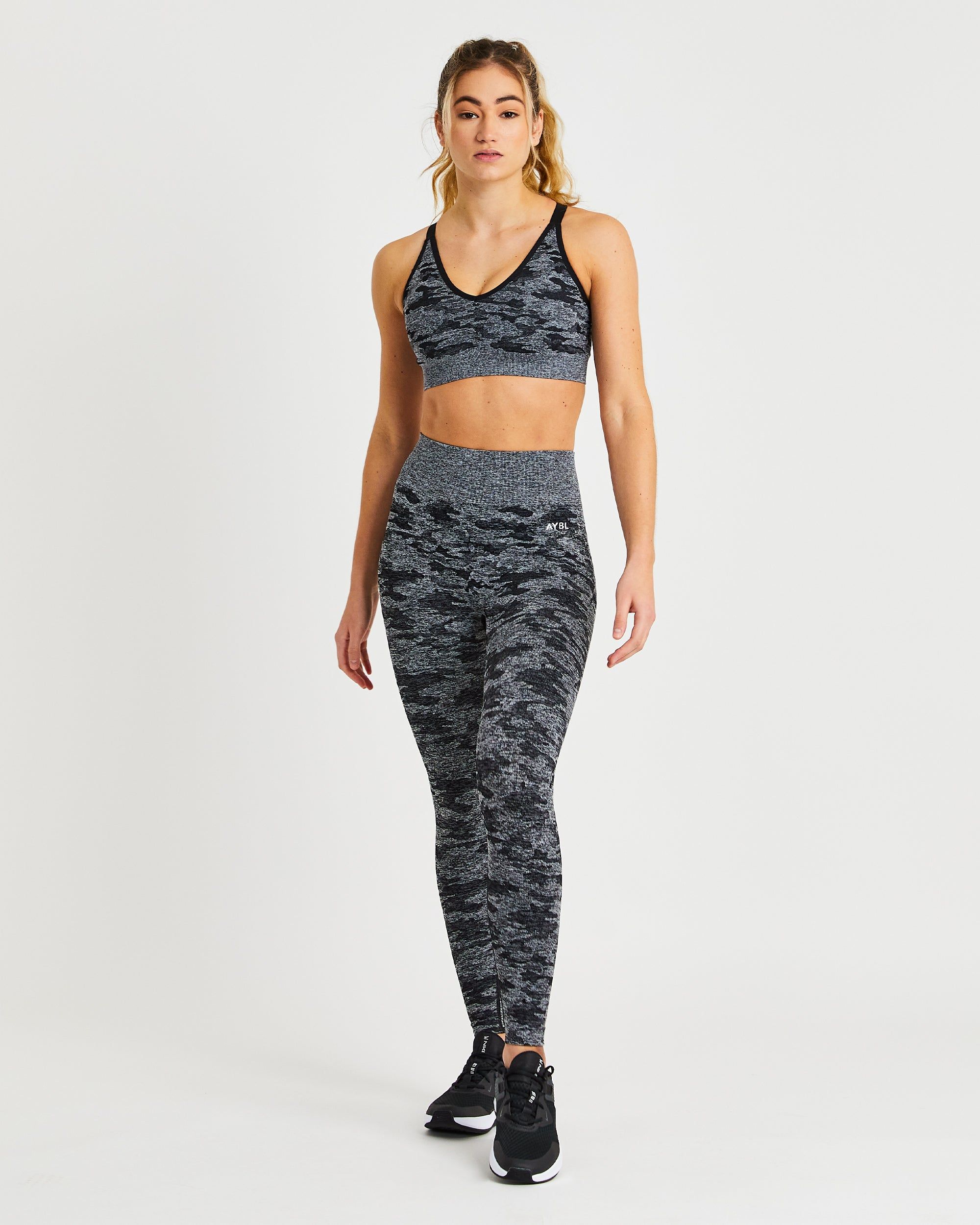 Evolve Camo Seamless Sports Bra - Black sold by AYBL product image thumbnail 3