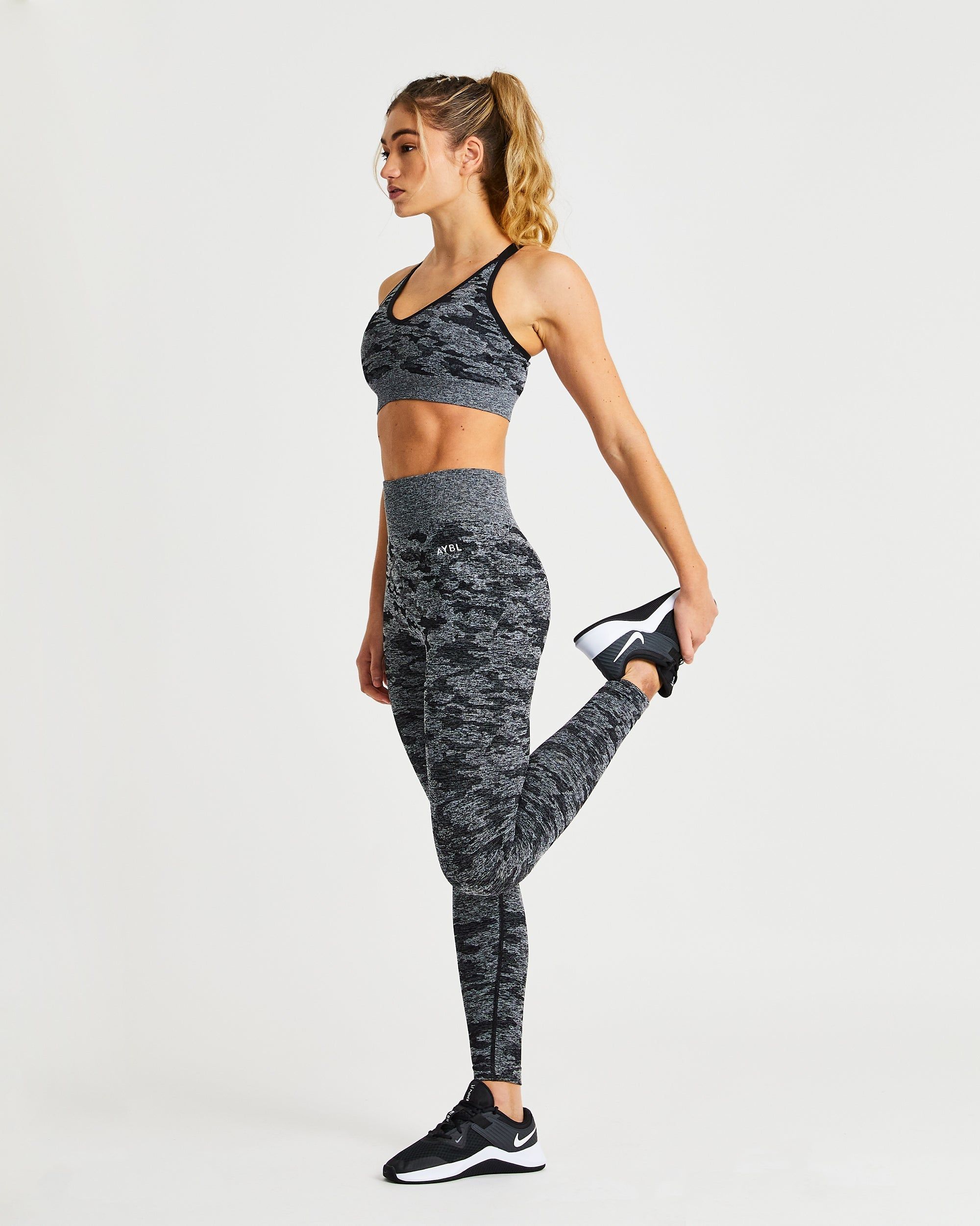 Evolve Camo Seamless Sports Bra - Black sold by AYBL product image thumbnail 5