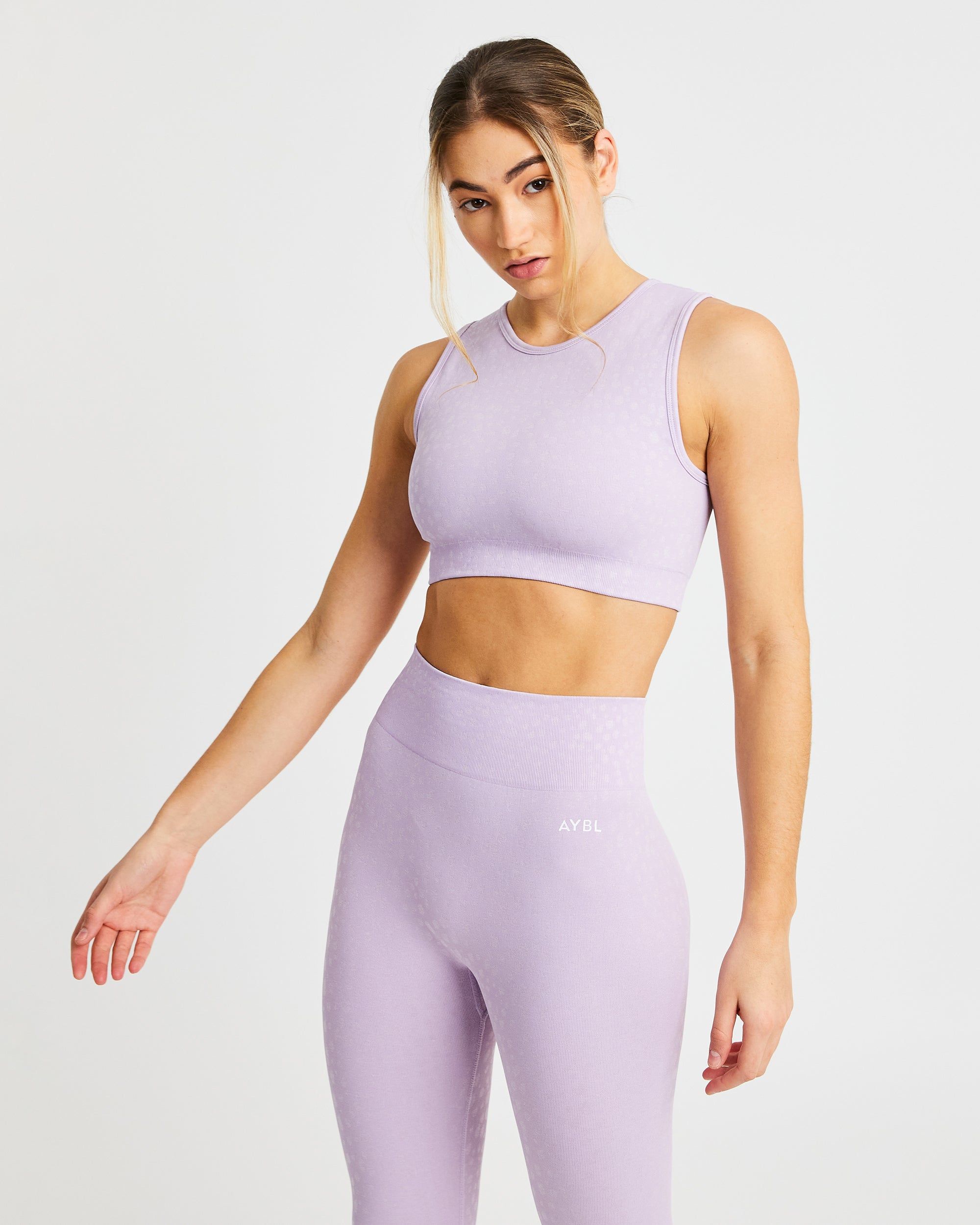 Evolve Speckle Seamless Crop Vest - Lilac sold by AYBL