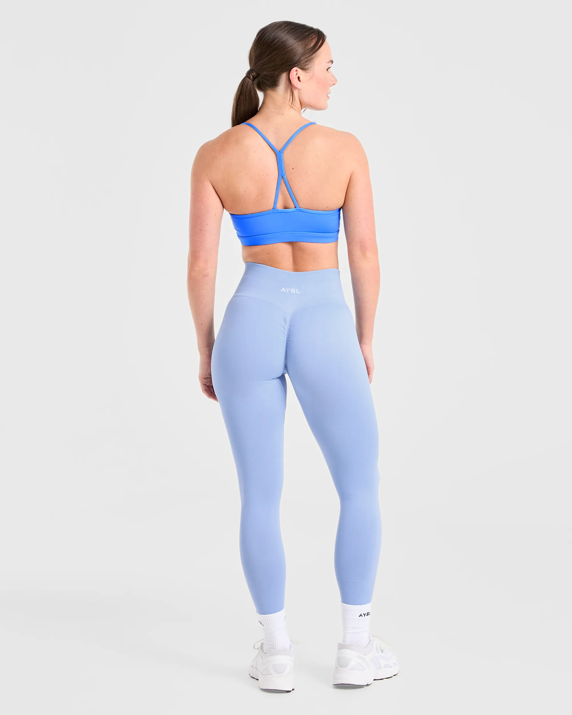 Essential Ruched Sports Bra - Summer Blue sold by AYBL product image thumbnail 4