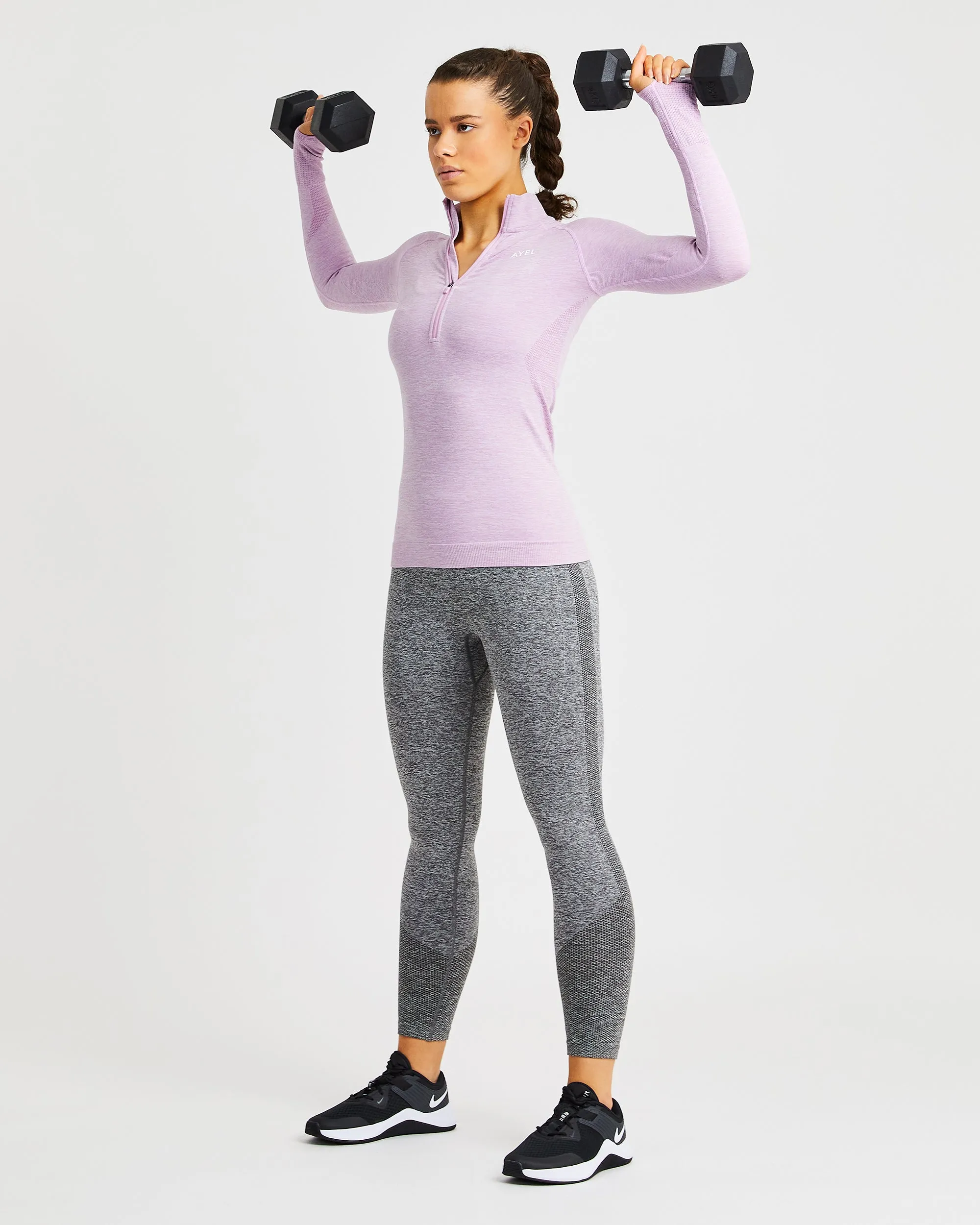 Motion Seamless 1/2 Zip Pullover - Pink sold by AYBL product image thumbnail 5