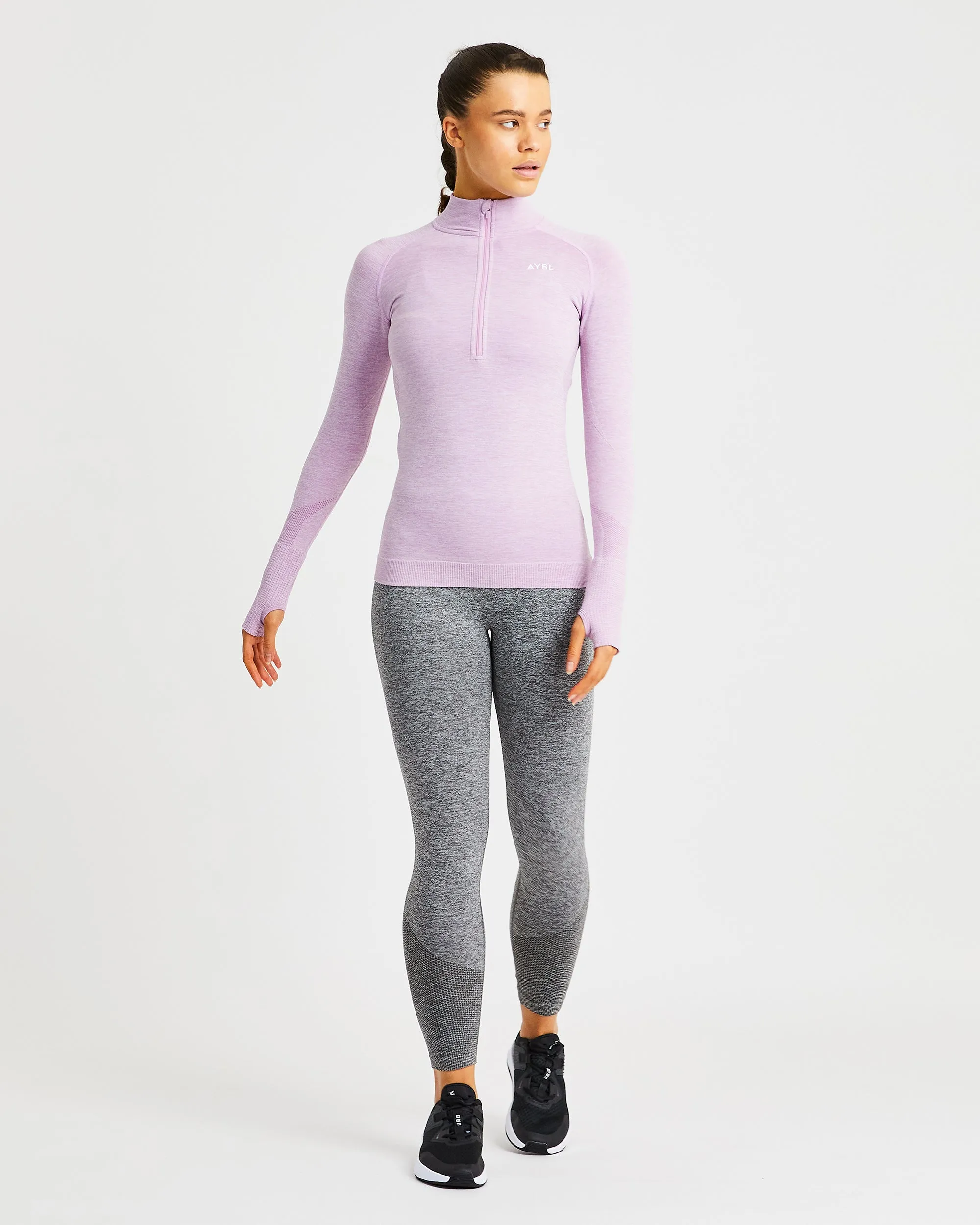 Motion Seamless 1/2 Zip Pullover - Pink sold by AYBL product image thumbnail 3