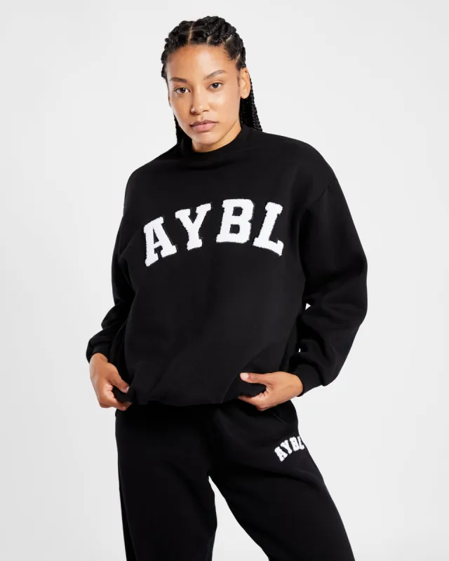 Varsity Oversized Sweatshirt - Black sold by AYBL