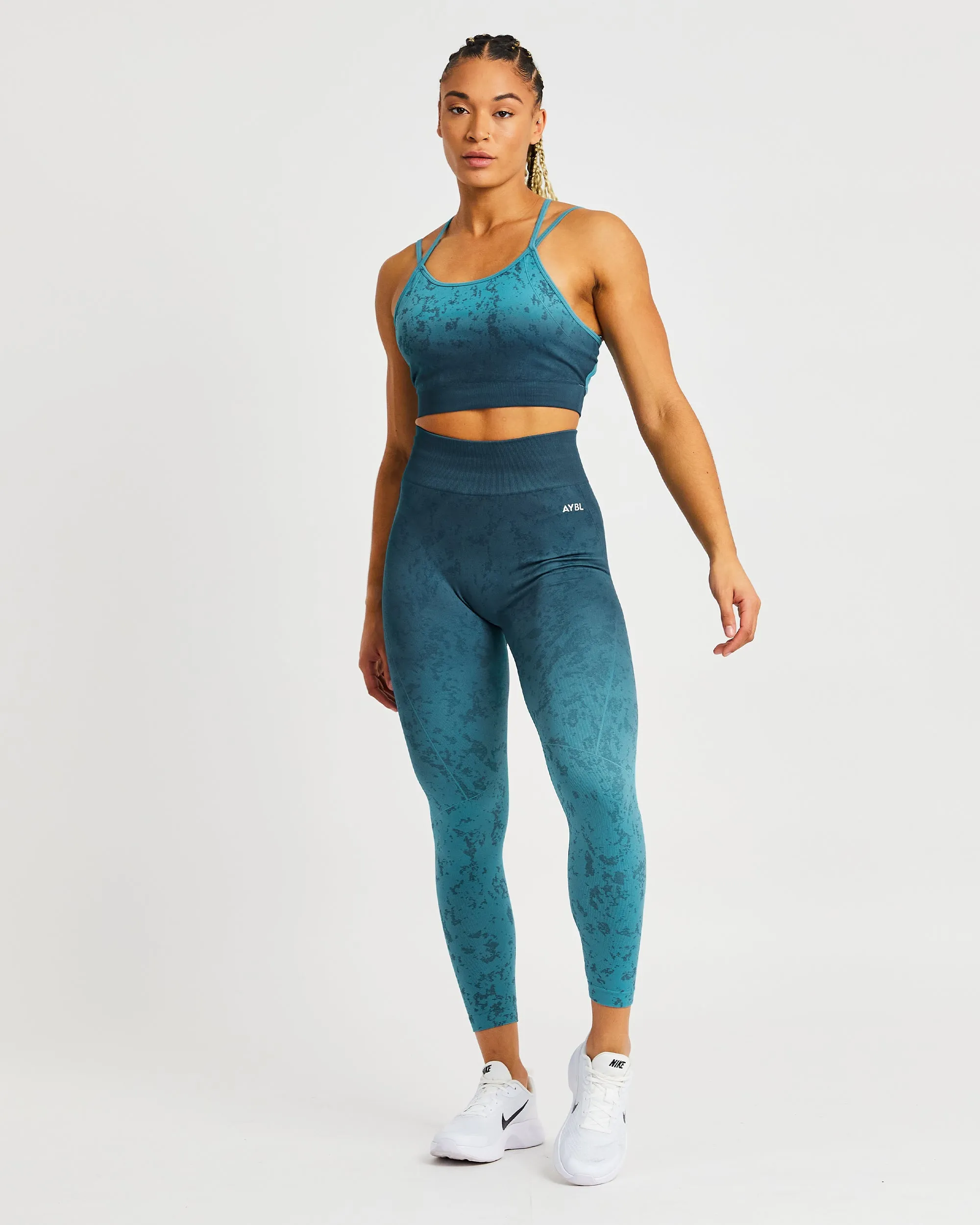 Flare Seamless Leggings - Teal sold by AYBL product image thumbnail 3