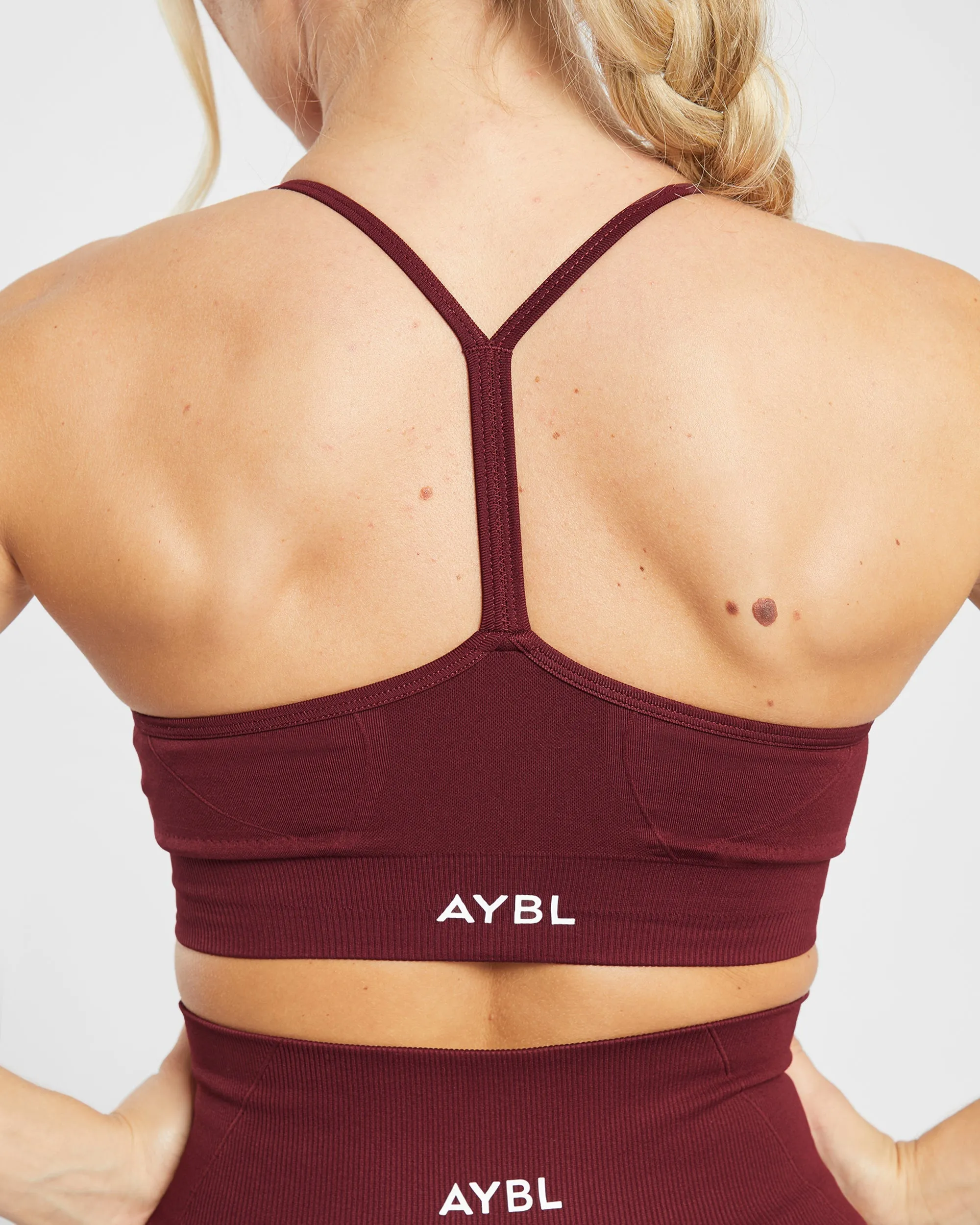 Empower Seamless Sports Bra - Red Wine sold by AYBL product image thumbnail 4
