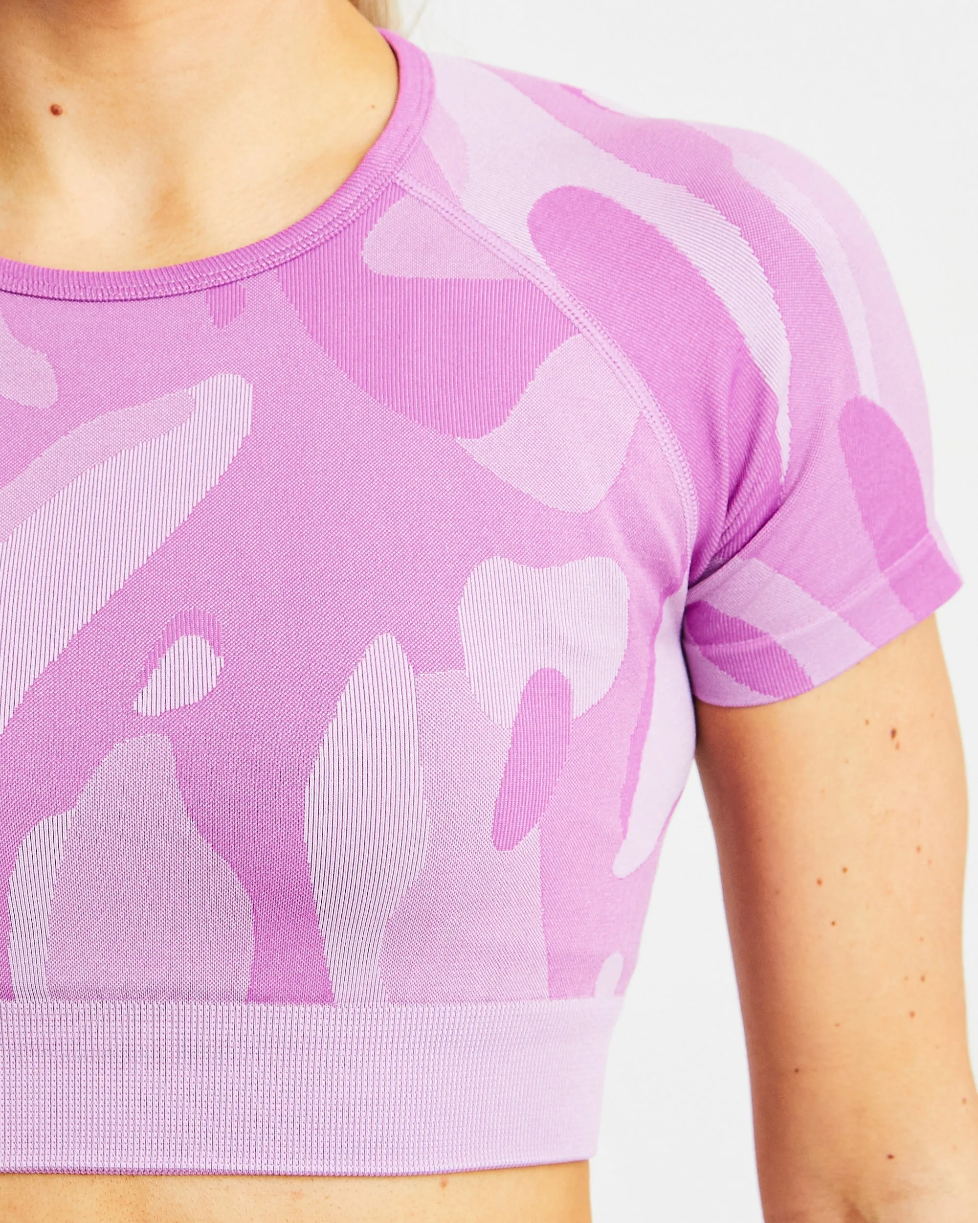 Abstract Seamless Crop Top - Orchid Purple sold by AYBL product image thumbnail 5