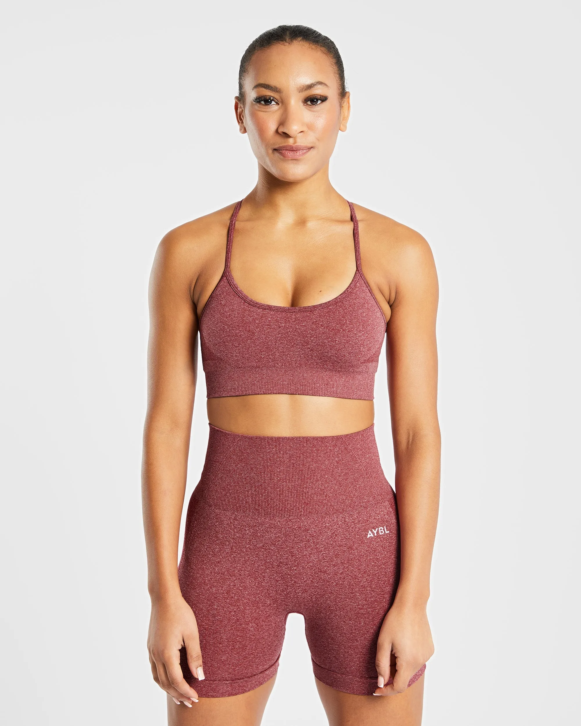 Empower Seamless Sports Bra - Red Marl sold by AYBL