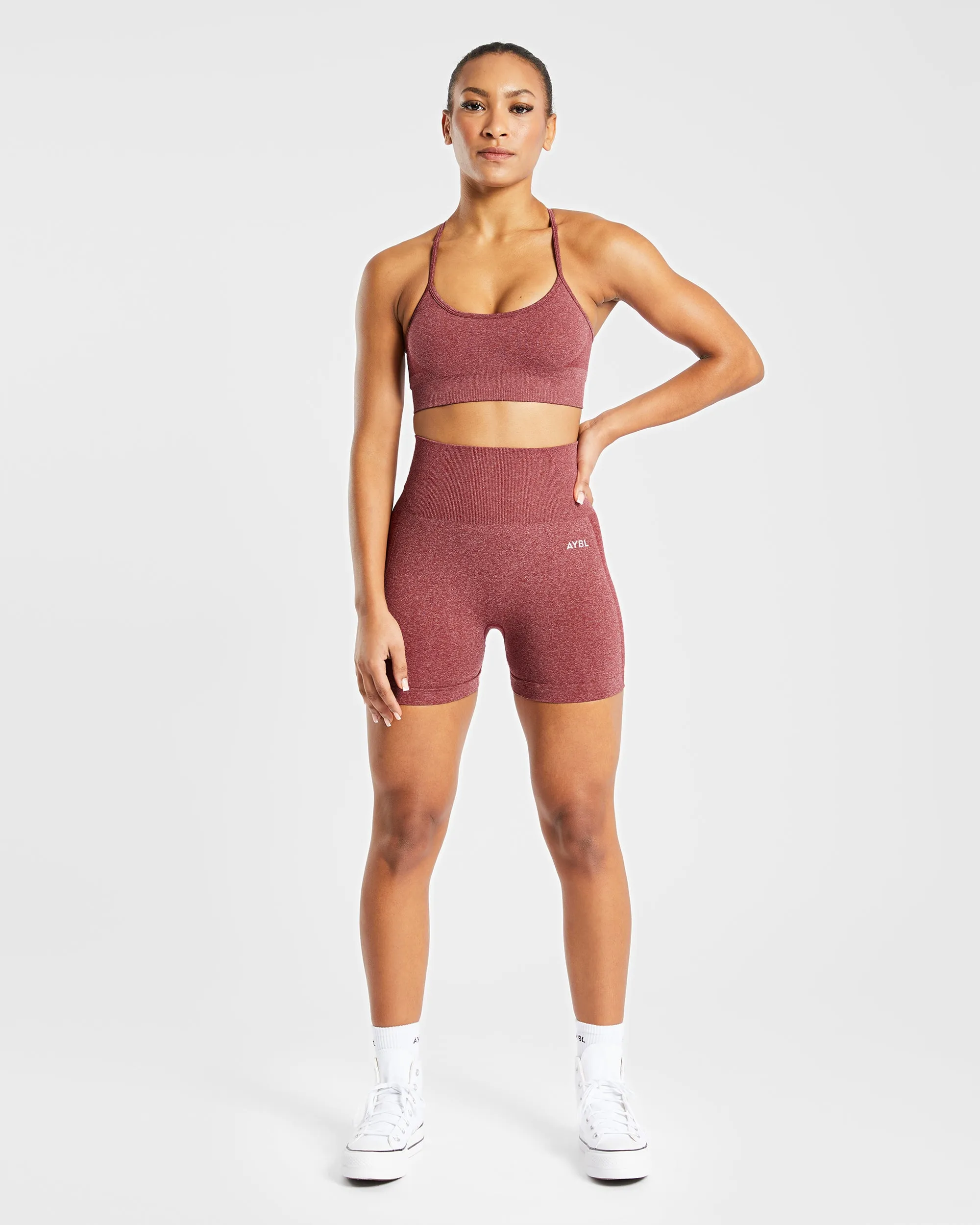 Empower Seamless Sports Bra - Red Marl sold by AYBL product image thumbnail 3