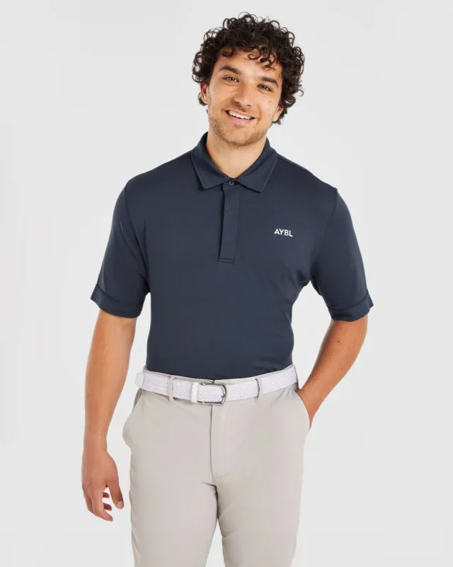 Performance Seamless Polo Shirt - Navy sold by AYBL