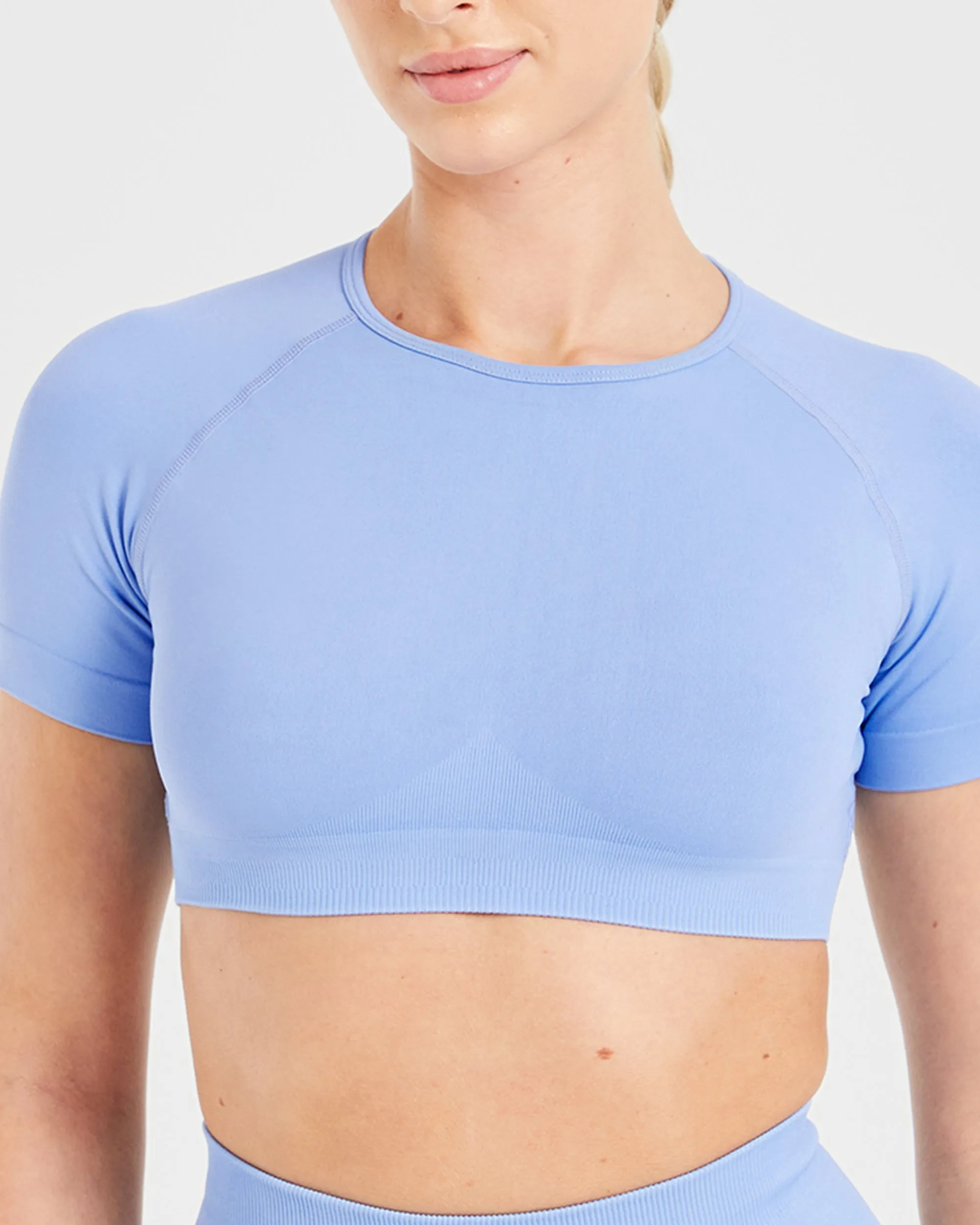 Power Seamless Crop Top - Blue sold by AYBL product image thumbnail 5